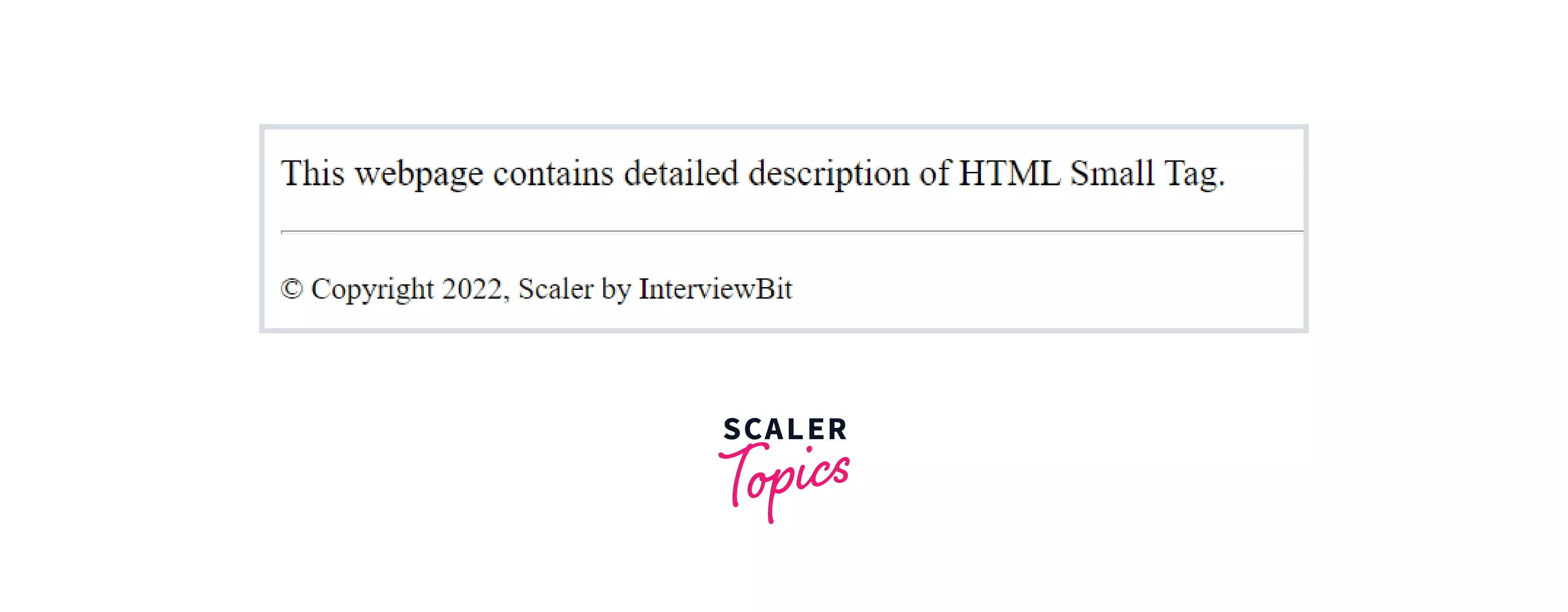 Tag in HTML Scaler Topics