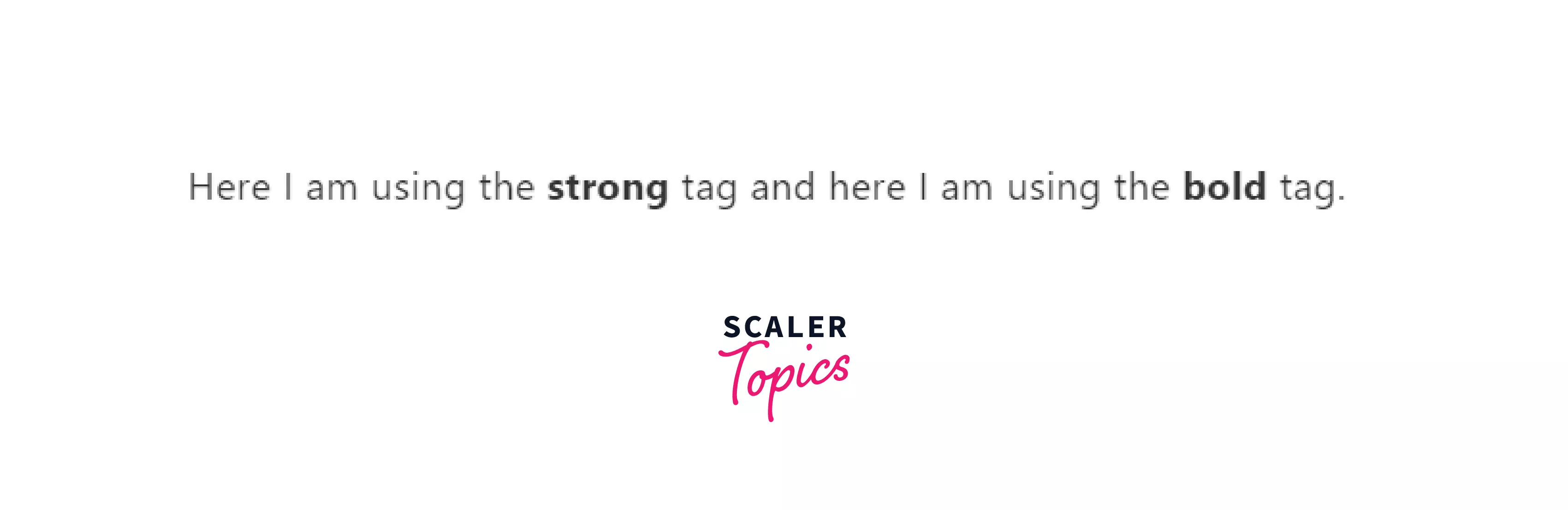 Bold Tag in HTML Scaler Topics