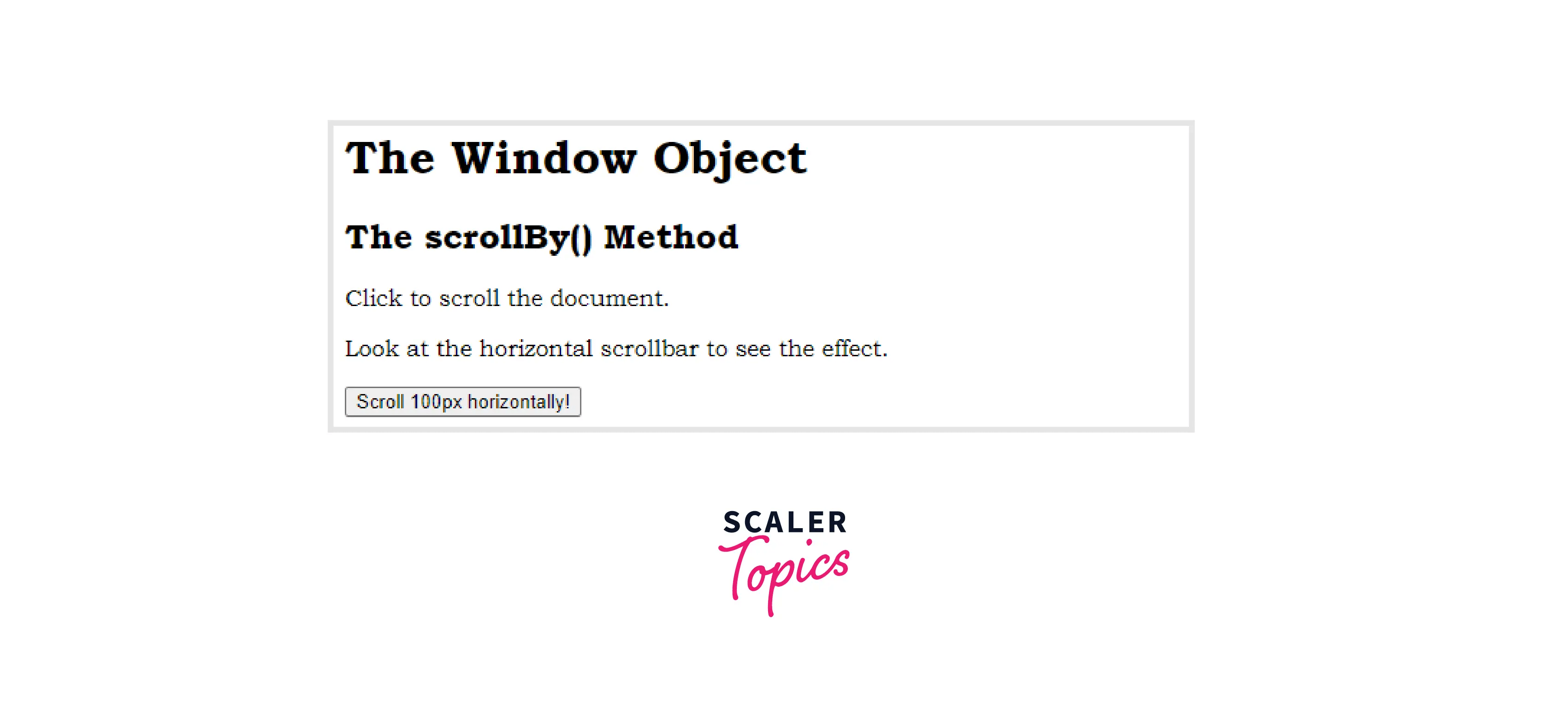 Window Object in JavaScript Scaler Topics