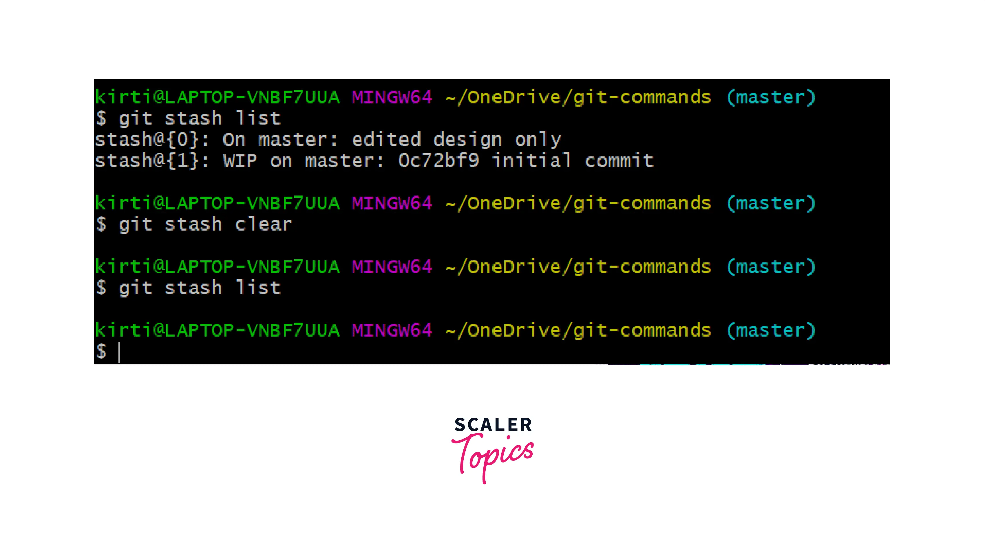 Git Stash Command Scaler Topics