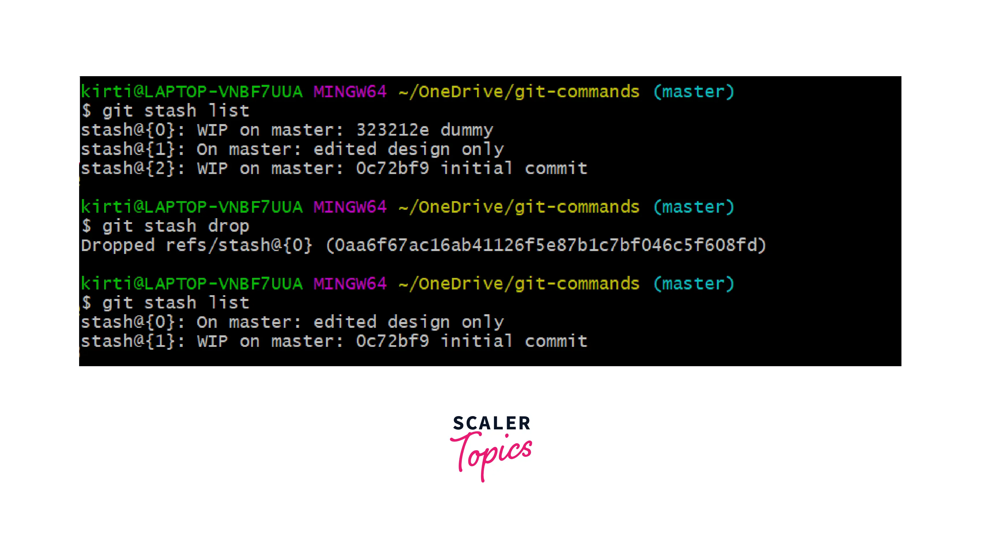 Git Stash Command Scaler Topics