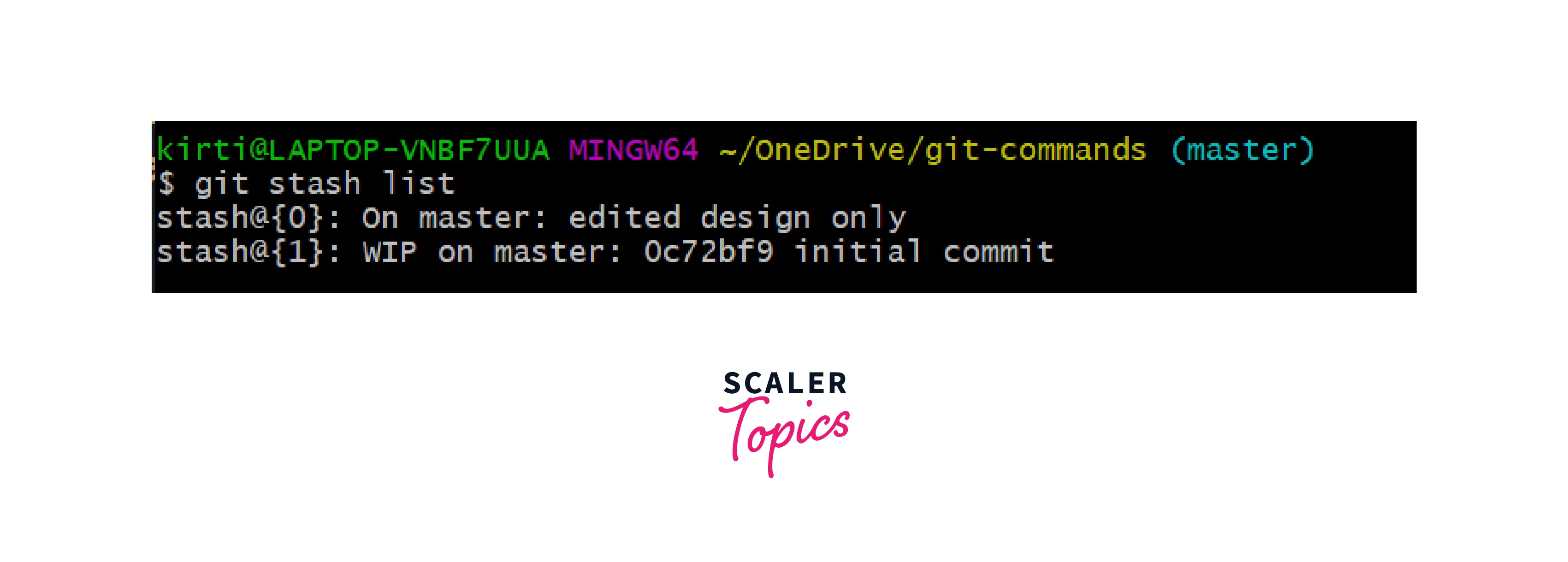 Git Stash Command Scaler Topics