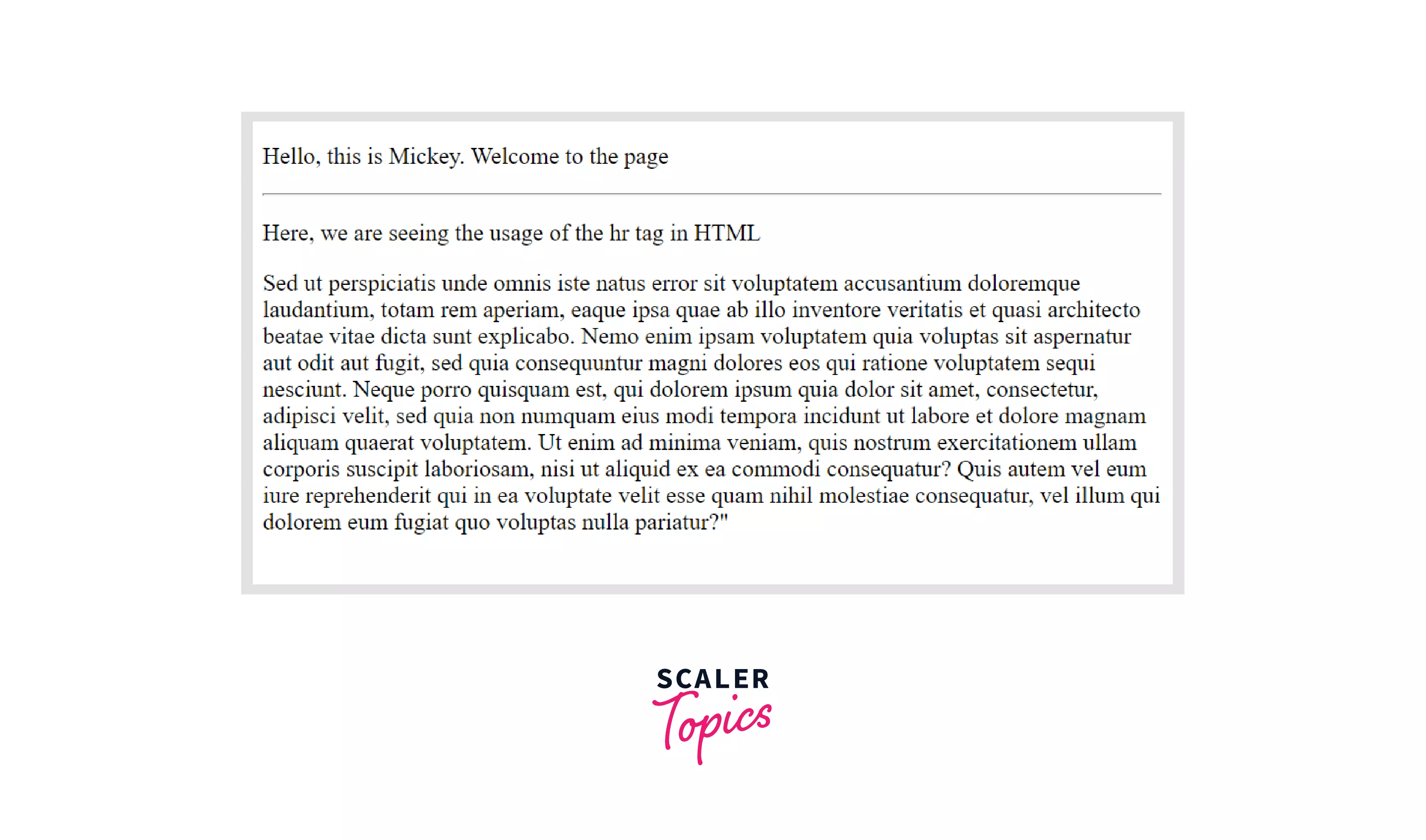 The Use of Tag in HTML Scaler Topics