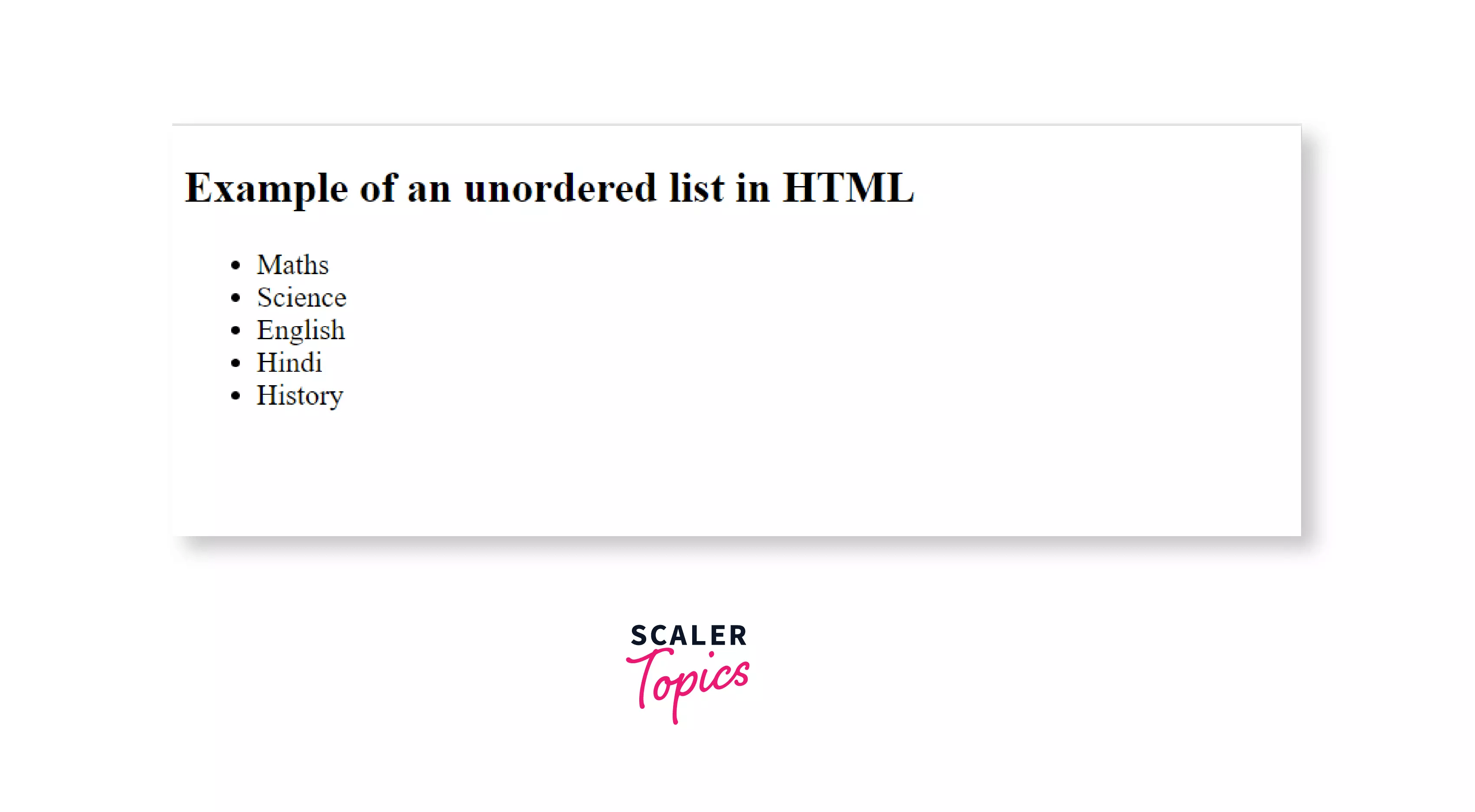 Tag in HTML Scaler Topics