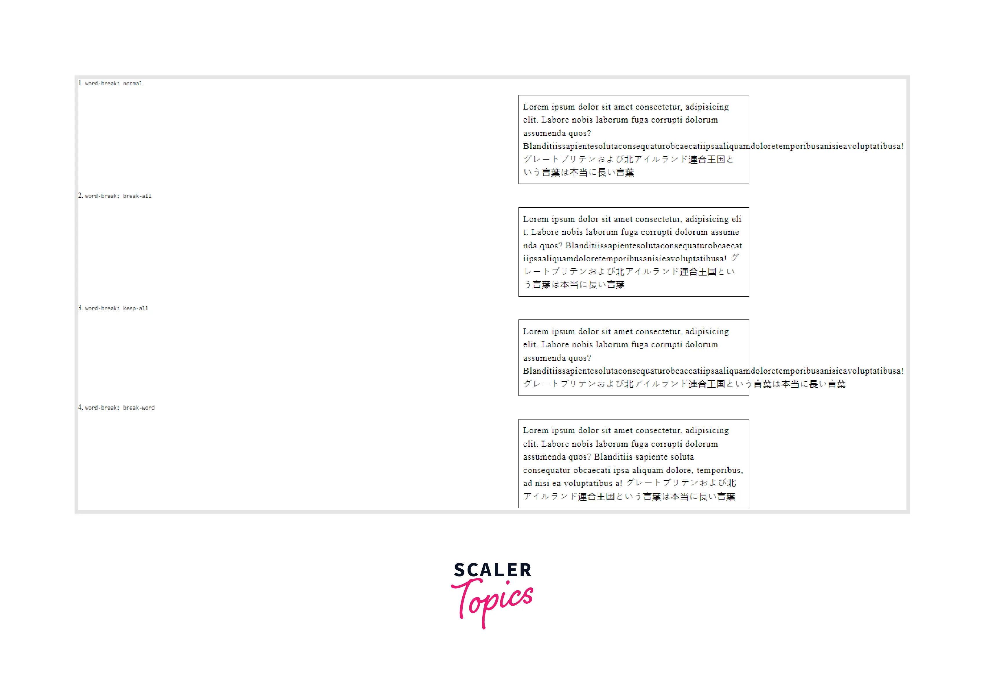 CSS WordBreak Property Scaler Topics