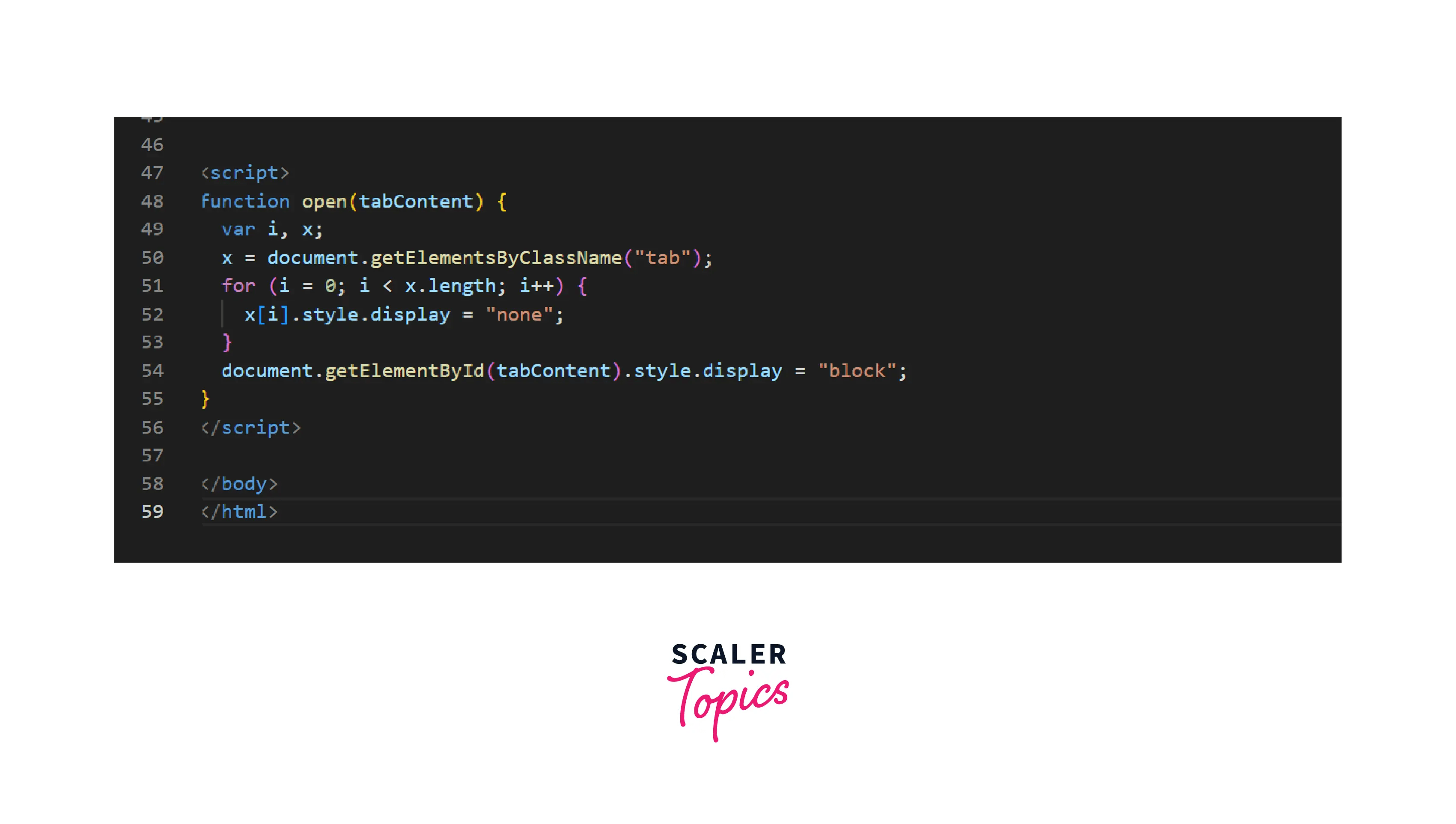 How to Expand HTML Section on Click ? Scaler Topics