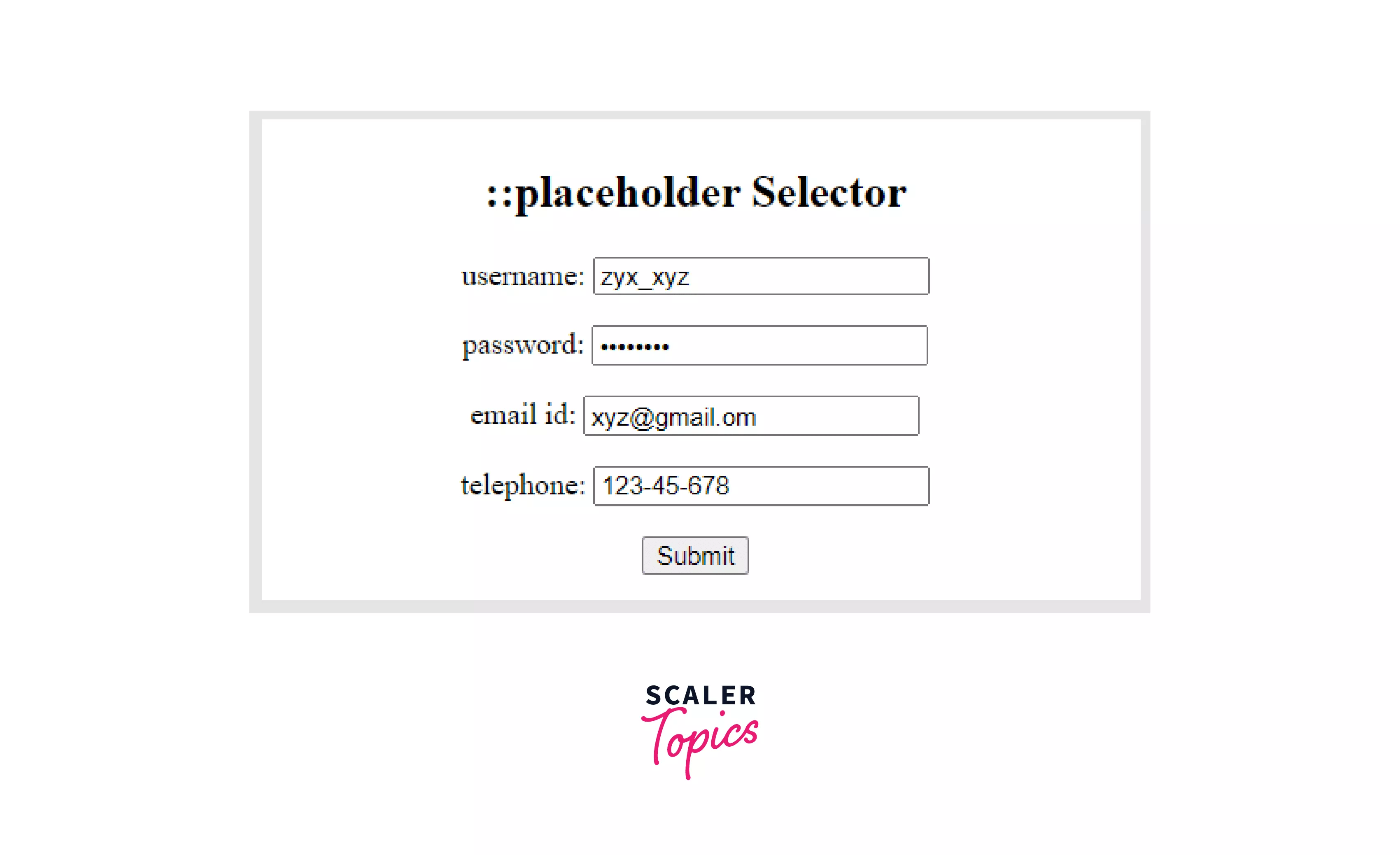 placeholder in CSS Scaler Topics