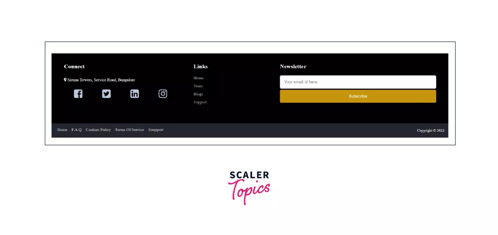 How to Design Footer in HTML? Scaler Topics