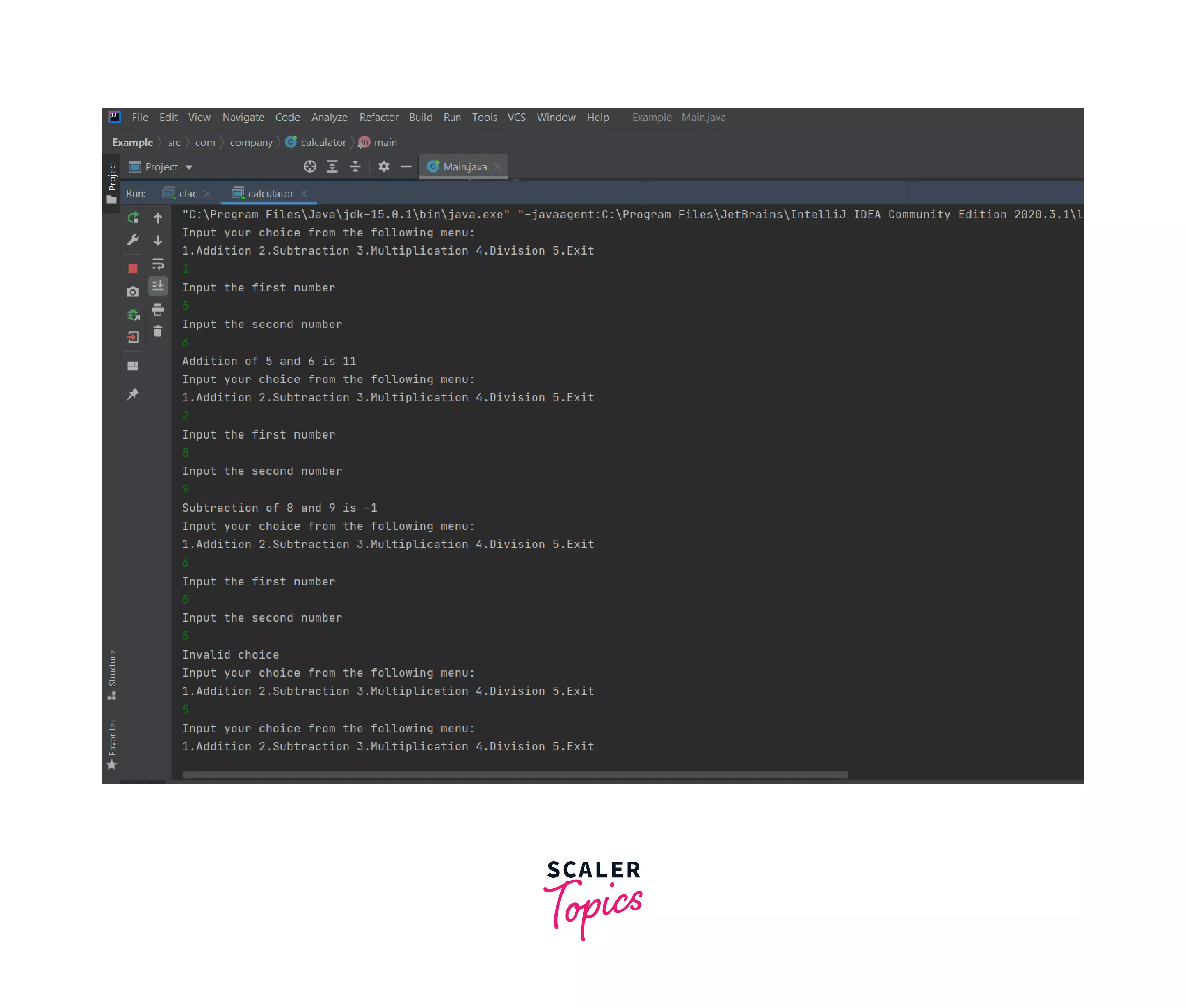 Menu Driven Program in Java Scaler Topics