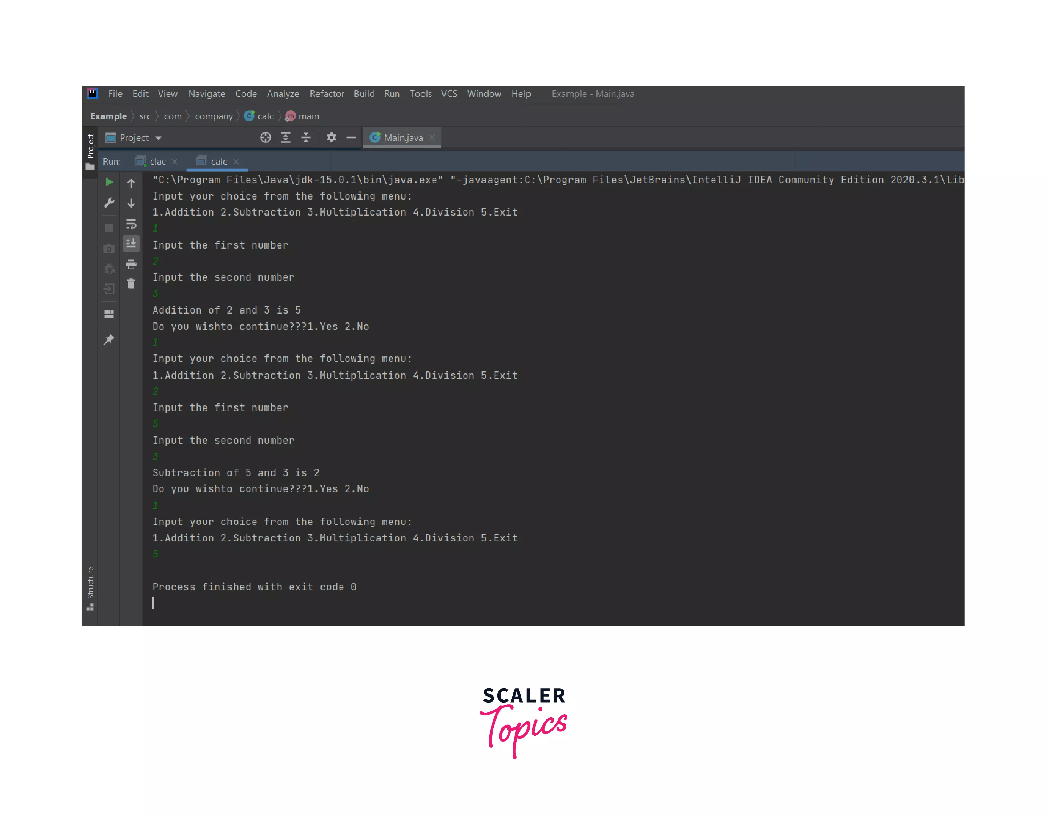 Menu Driven Program in Java Scaler Topics