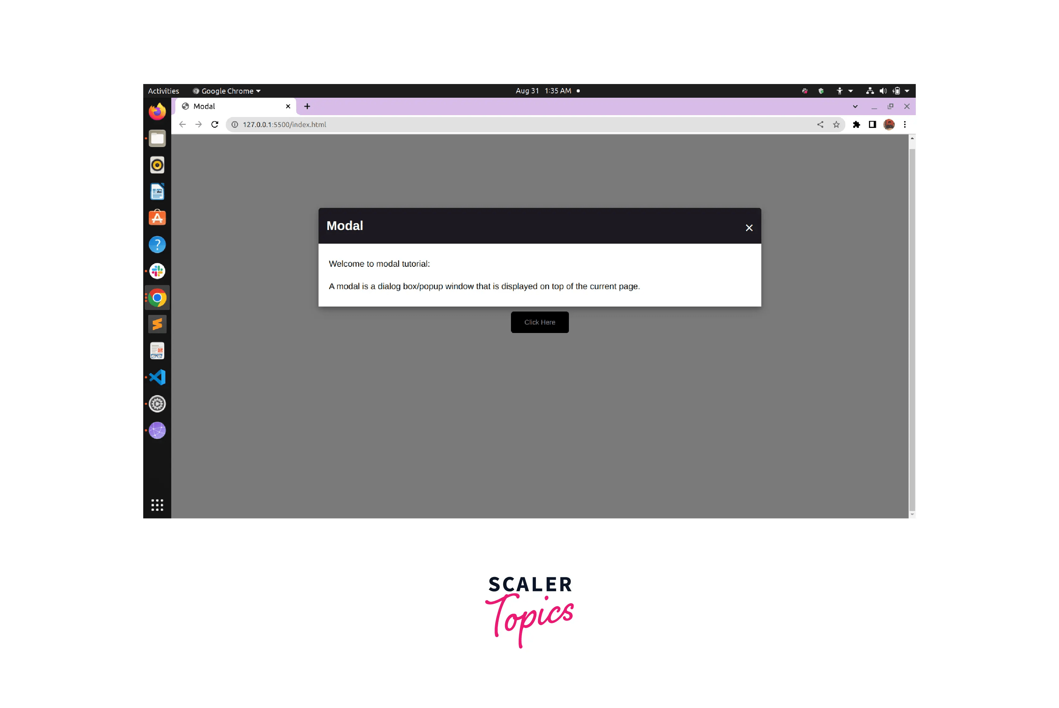 Build a Modal Popup Box with JavaScript JavaScript Projects Scaler