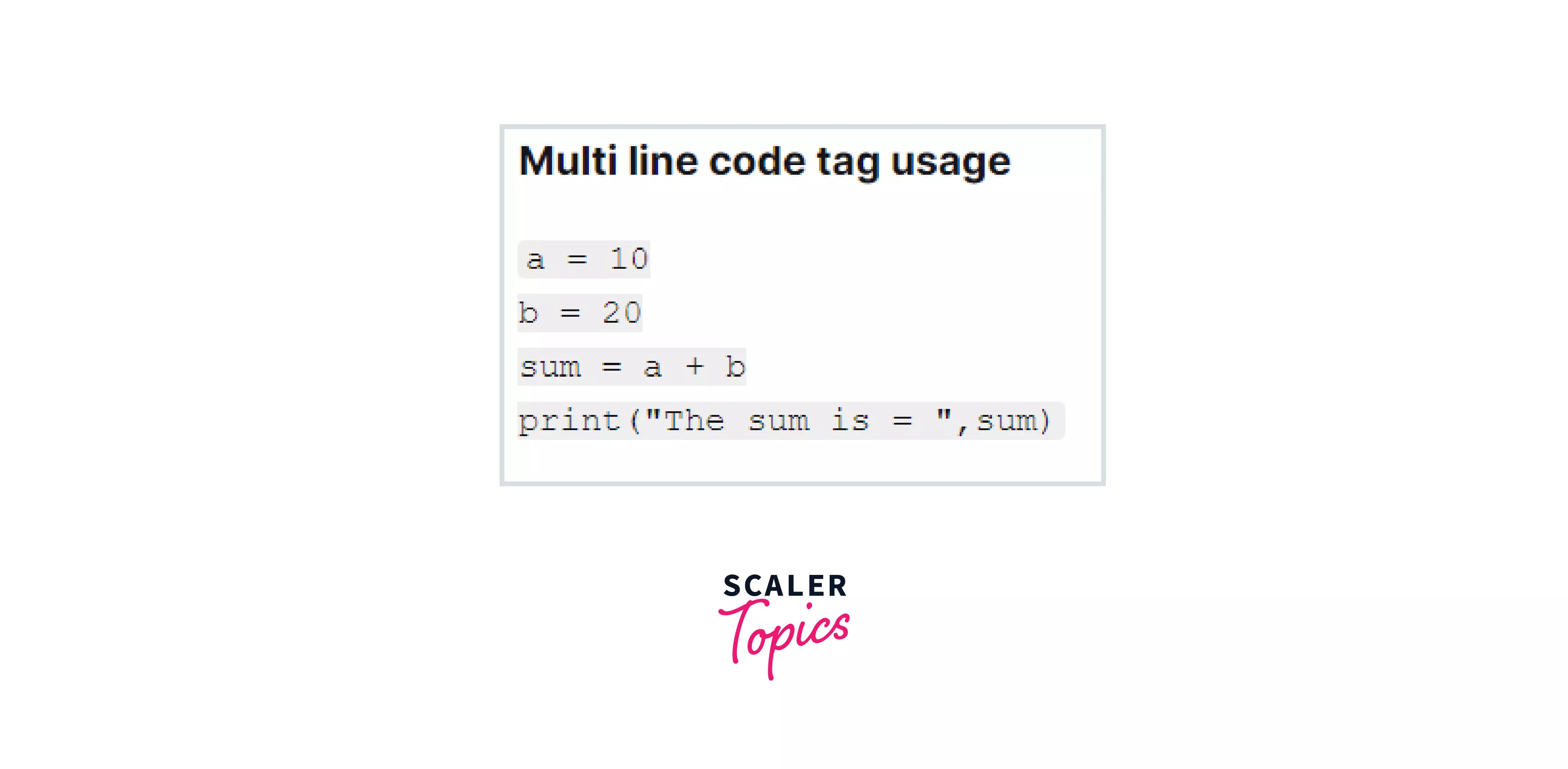 Tag in HTML Scaler Topics
