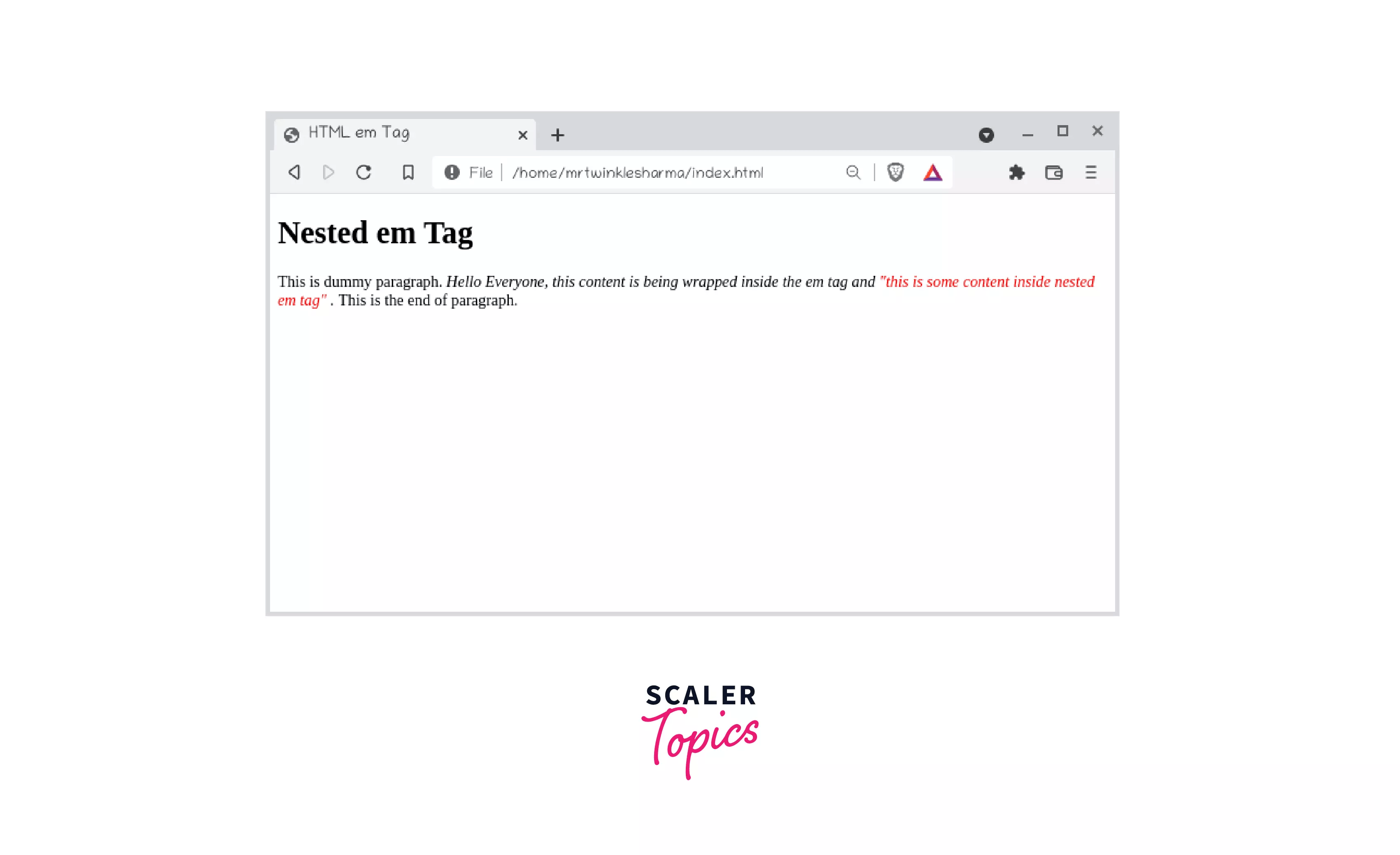 Tag in HTML Scaler Topics