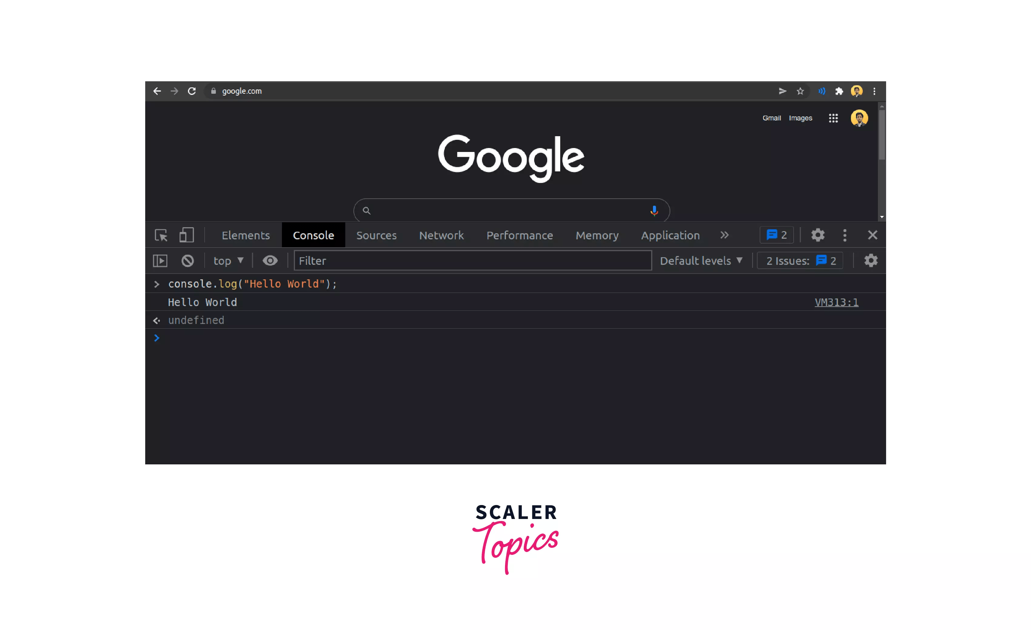 JavaScript Console Scaler Topics