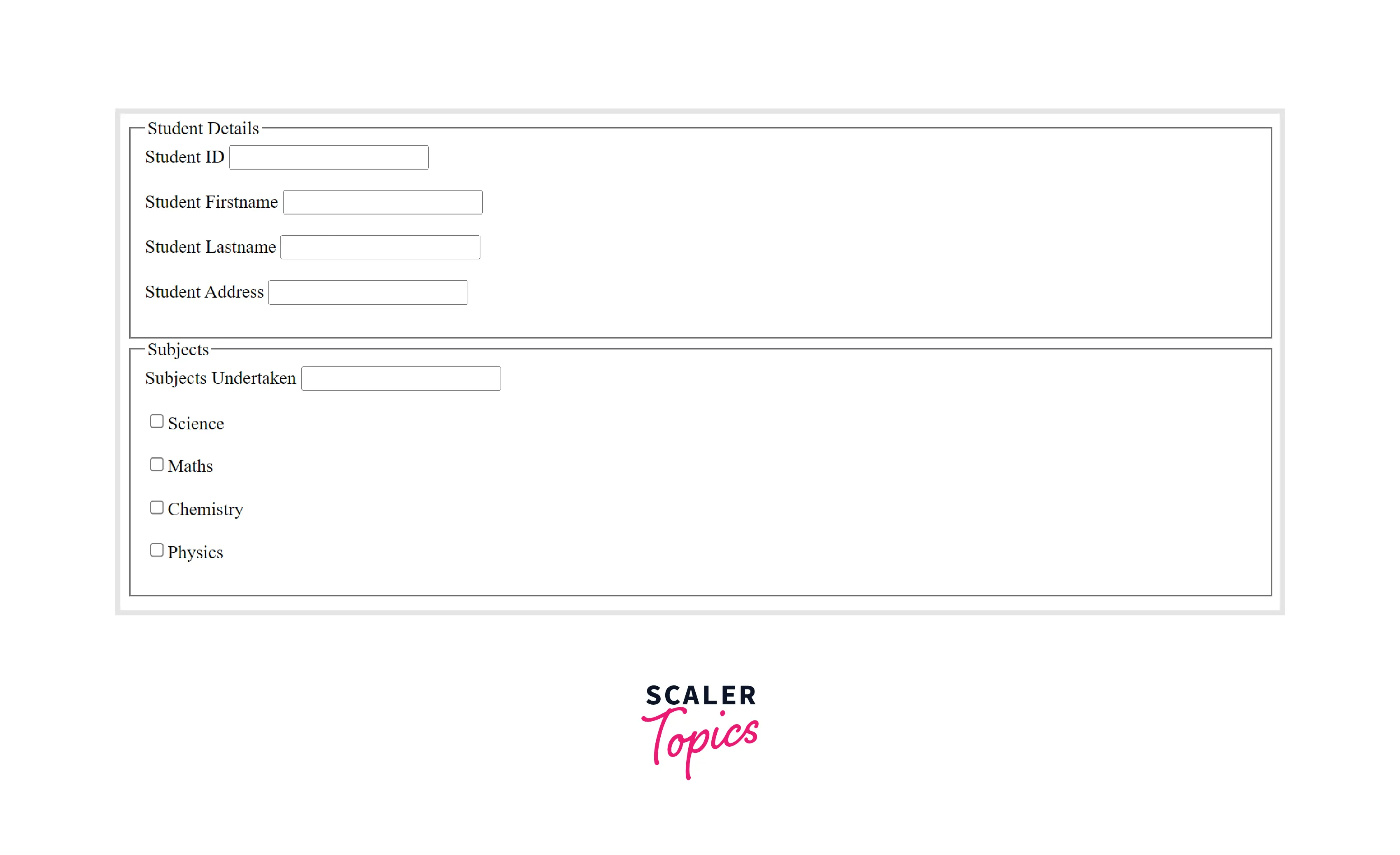 fieldset in HTML Scaler Topics