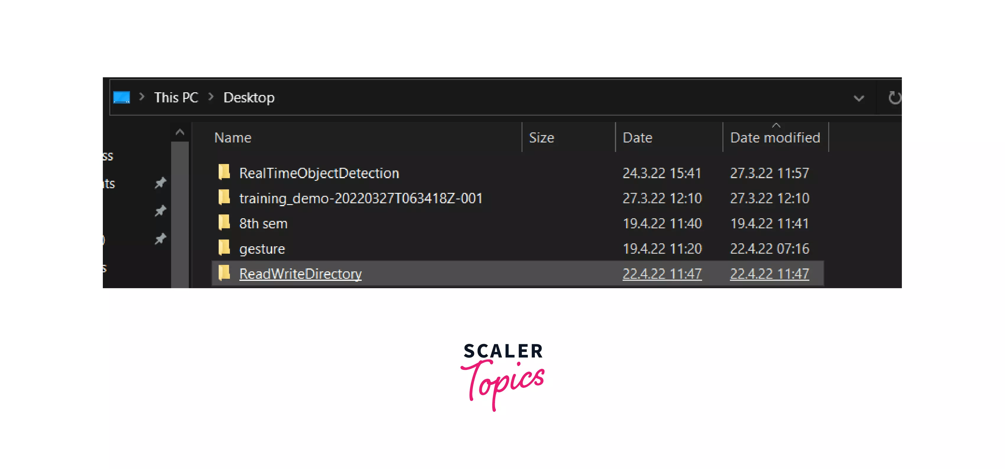 Create Directory in Python Scaler Topics