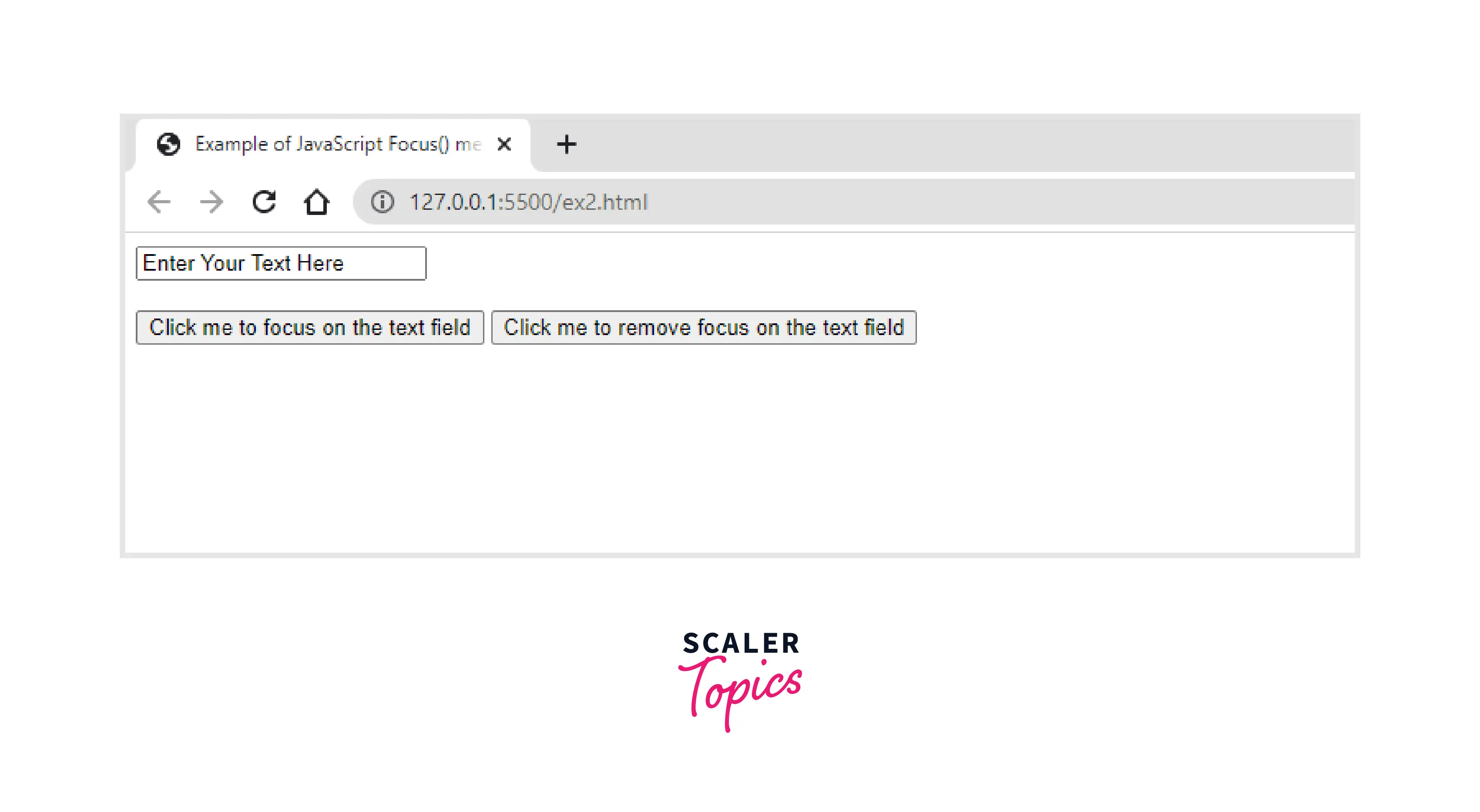 JavaScript Focus() Scaler Topics