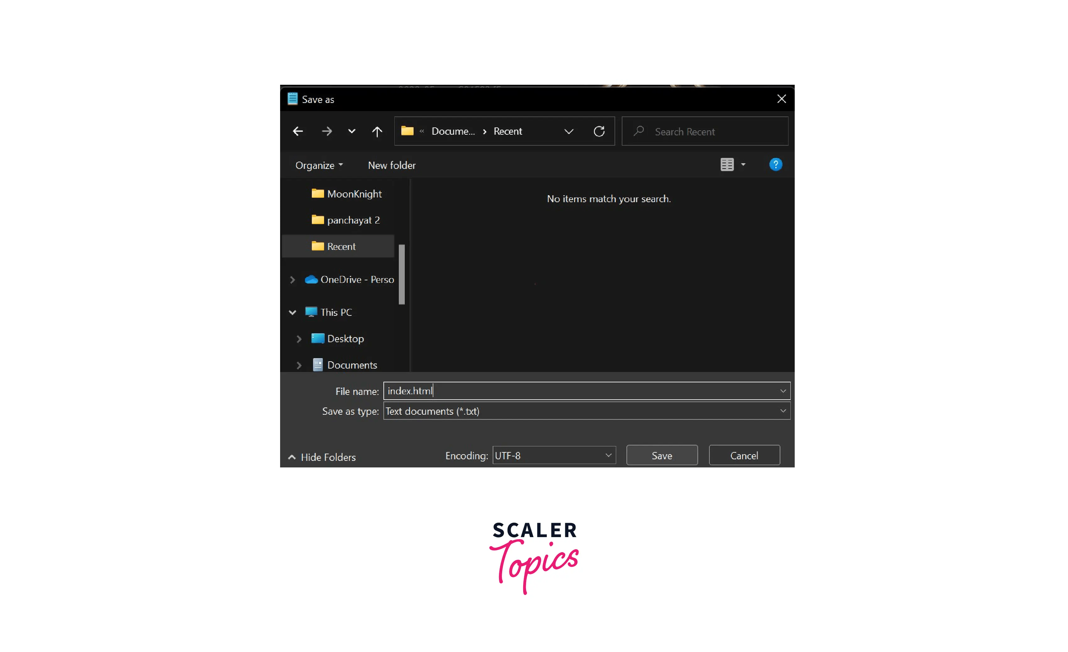 How to Save HTML File? Scaler Topics