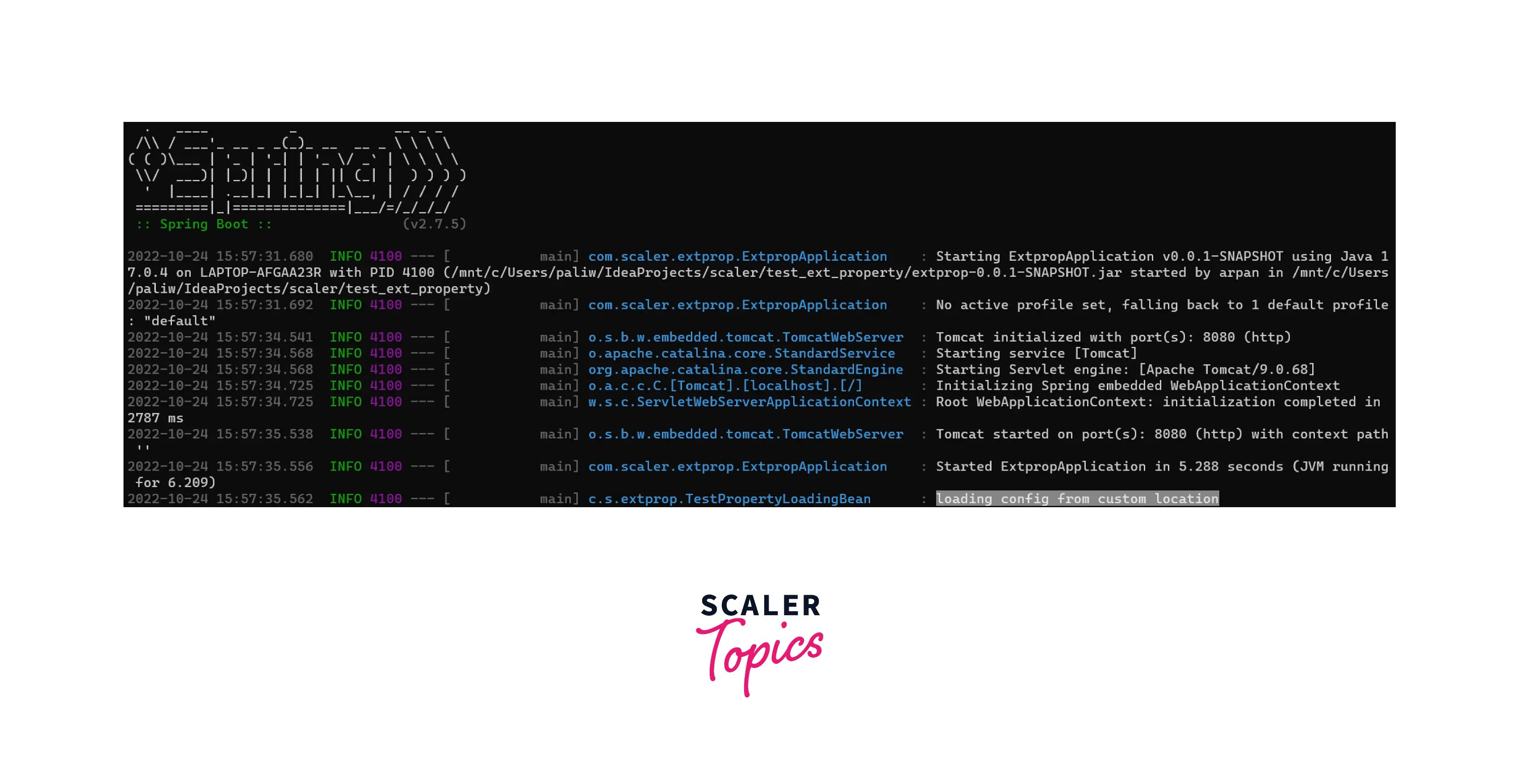 Externalise properties in Spring Boot application