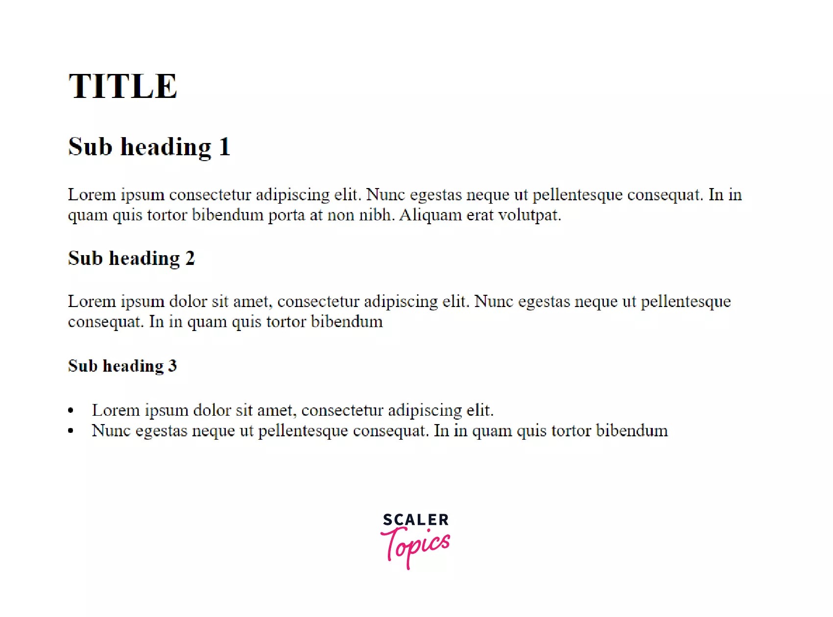 Html heading and paragraph