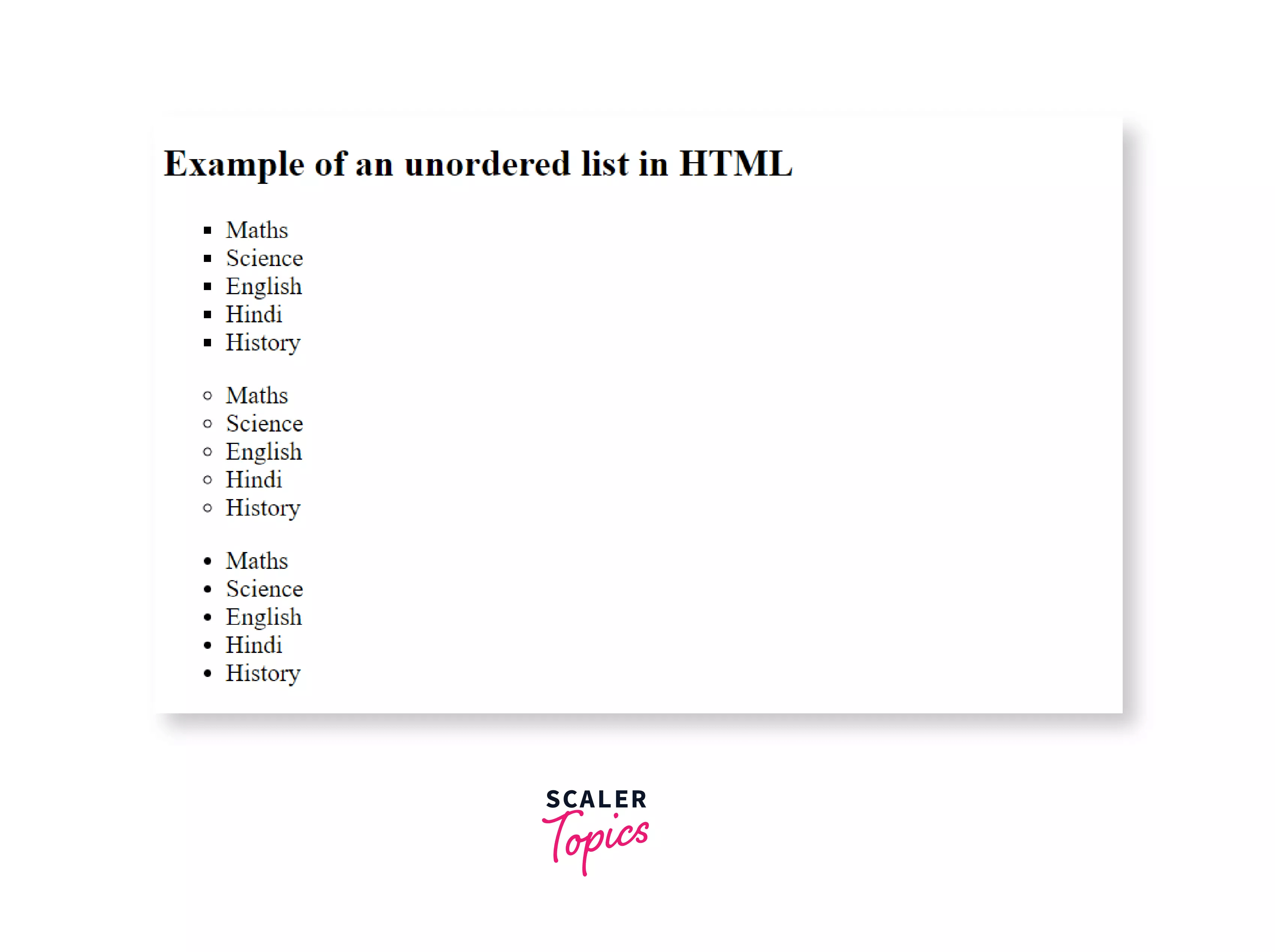 Tag in HTML Scaler Topics