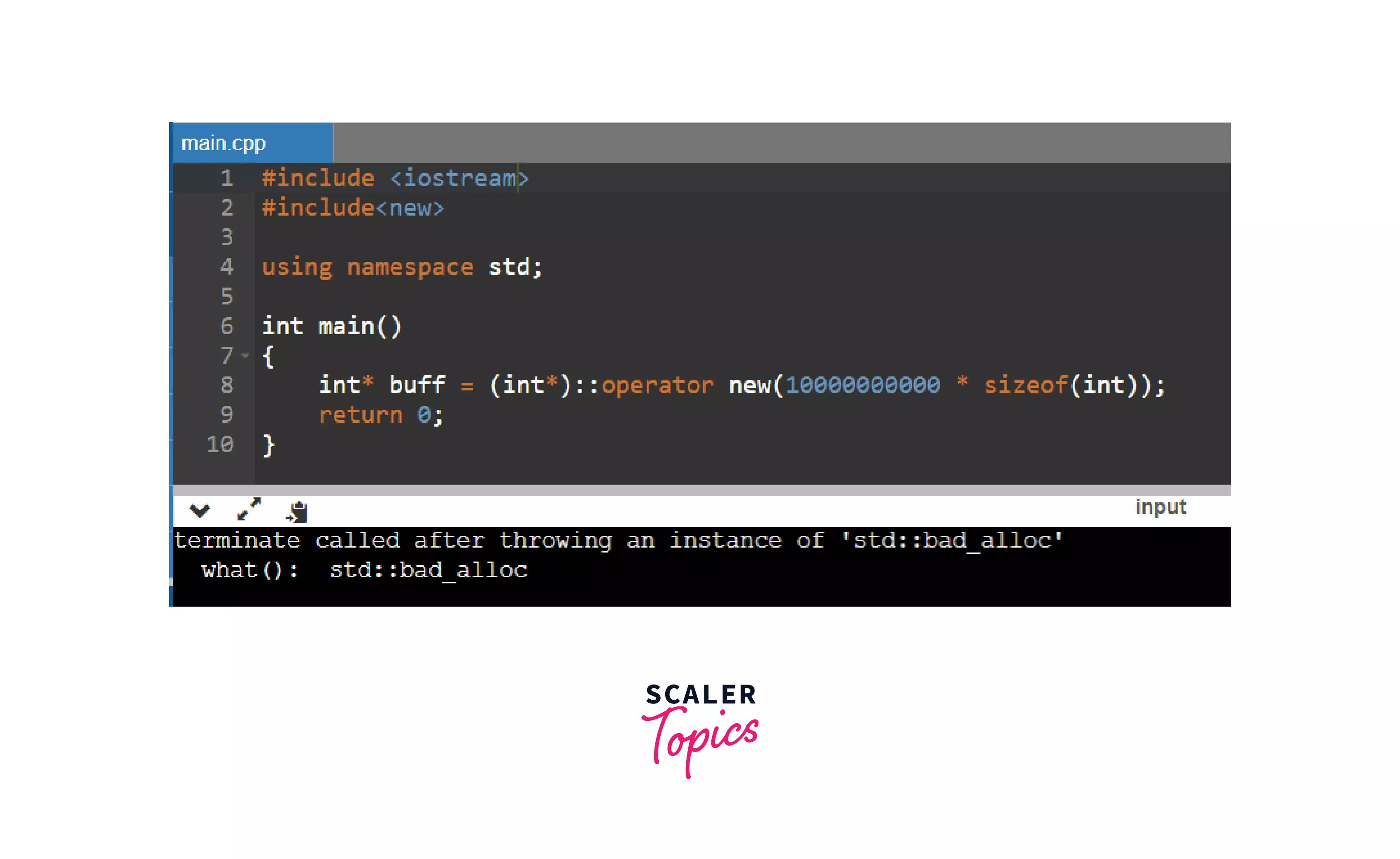 new Operator in C++ Scaler Topics