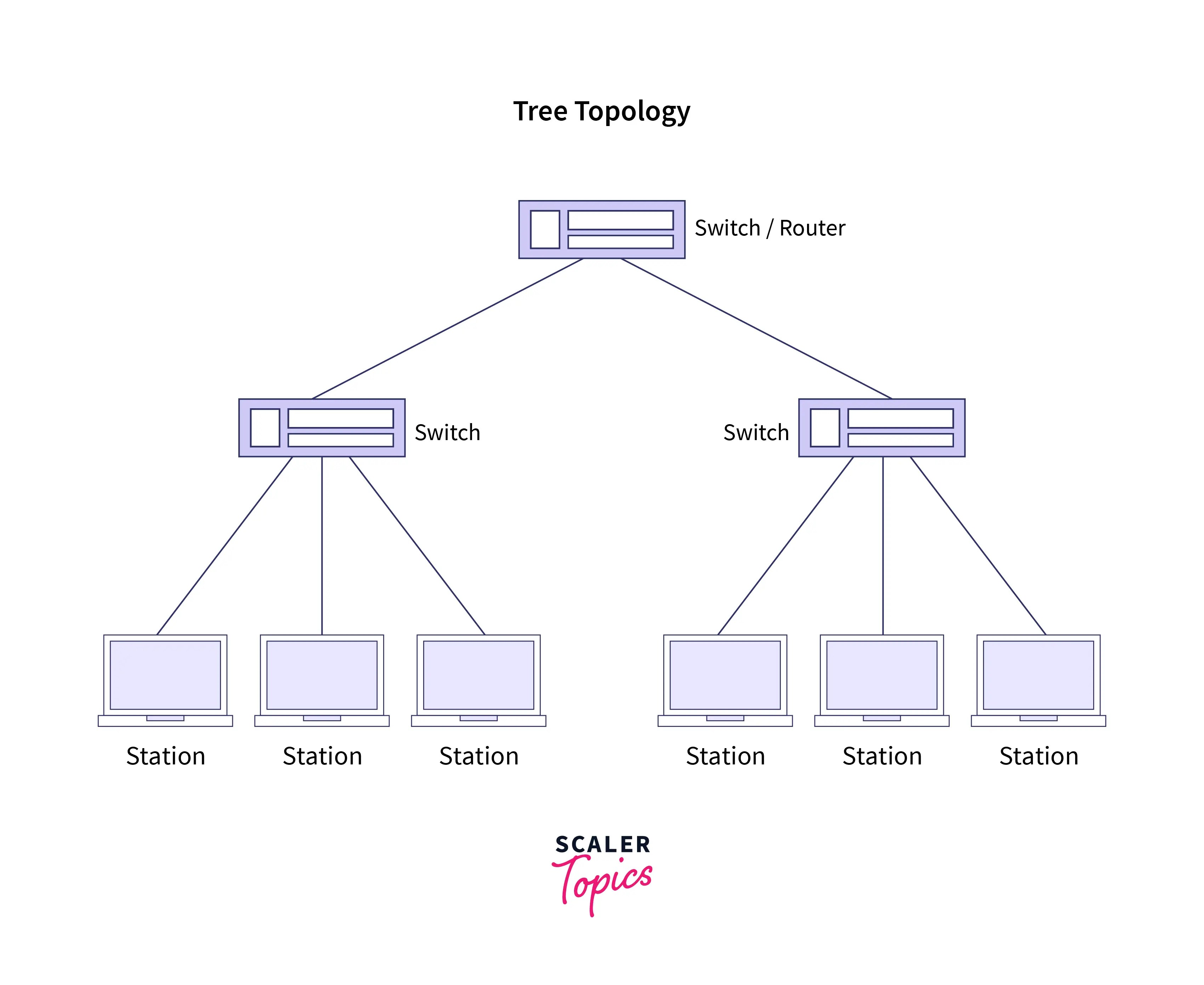 Types of Network Topologies Scaler Topics