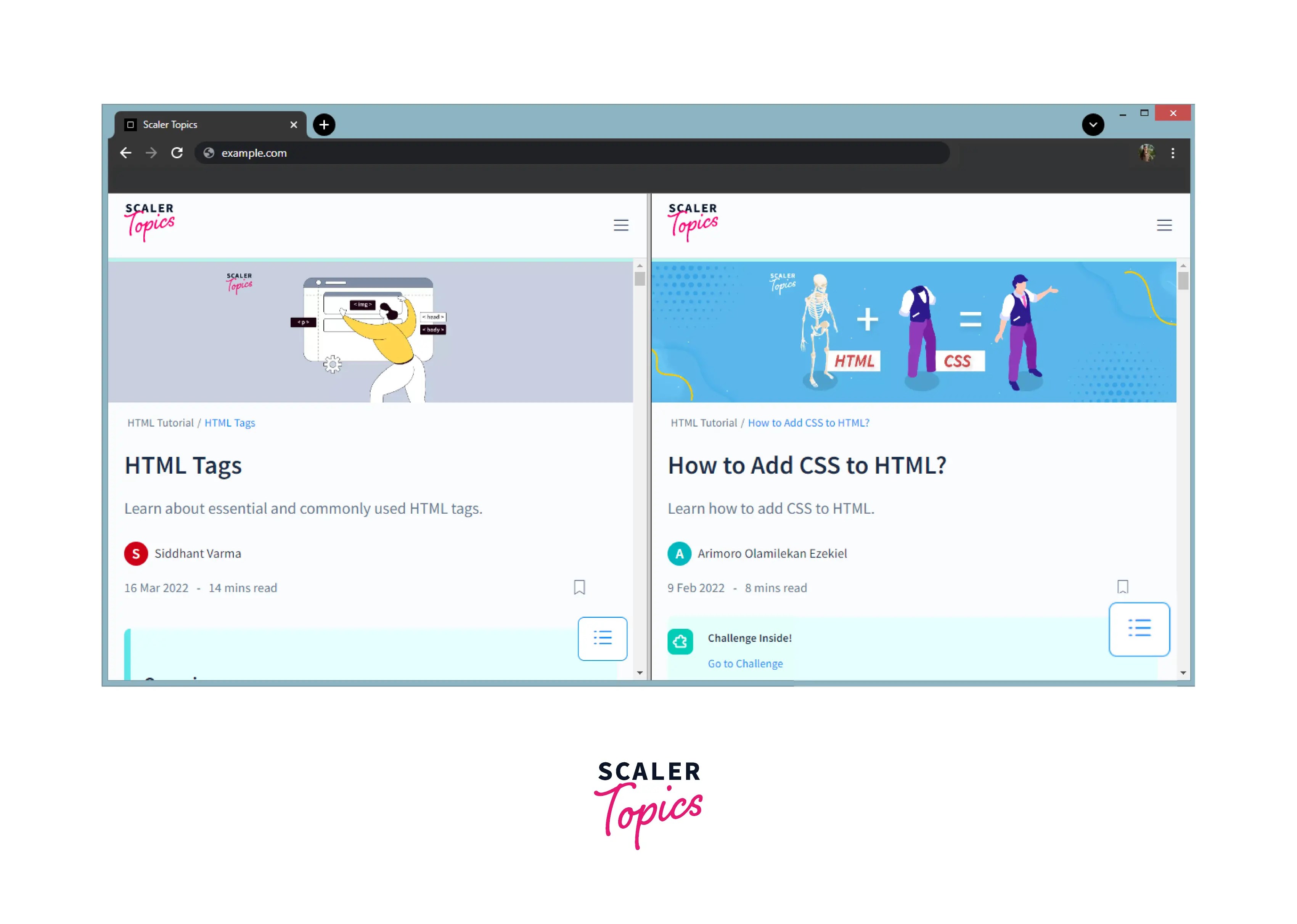 Tag in HTML Scaler Topics