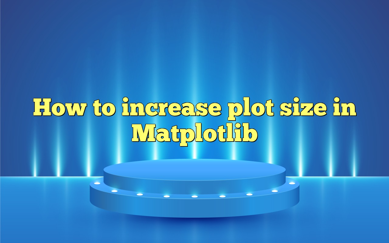 How To Increase Plot Size In Matplotlib