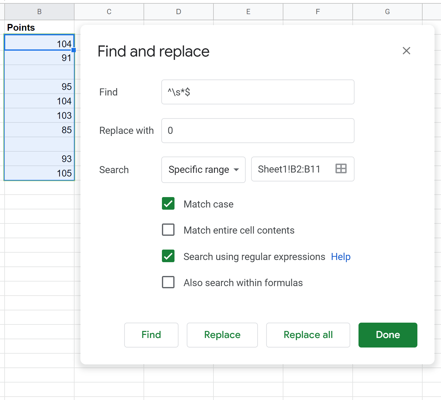 How Do You Replace Blank Cells With Zero In Google Sheets?