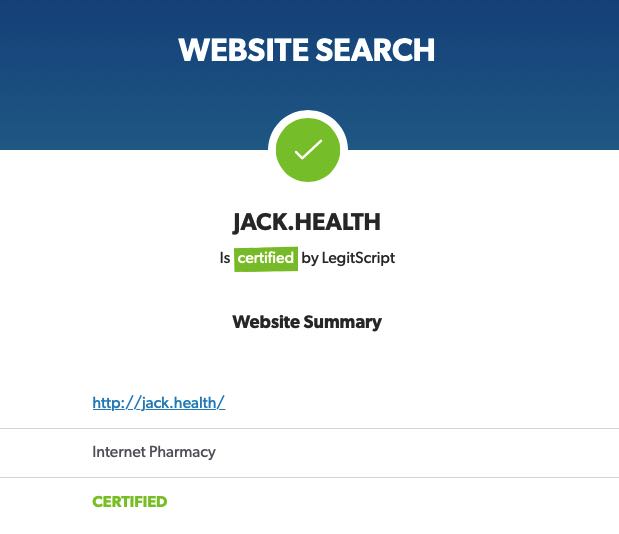 Jack.Health Reviews Legit Canadian Healthcare Site ScamorLegit