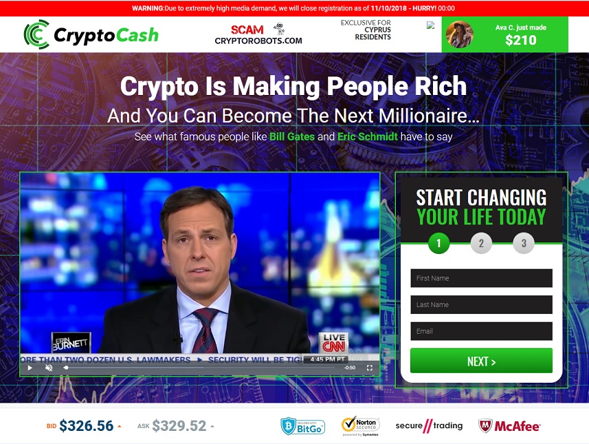 Crypto Cash Review, Scam Exposed! Scam Crypto Robots