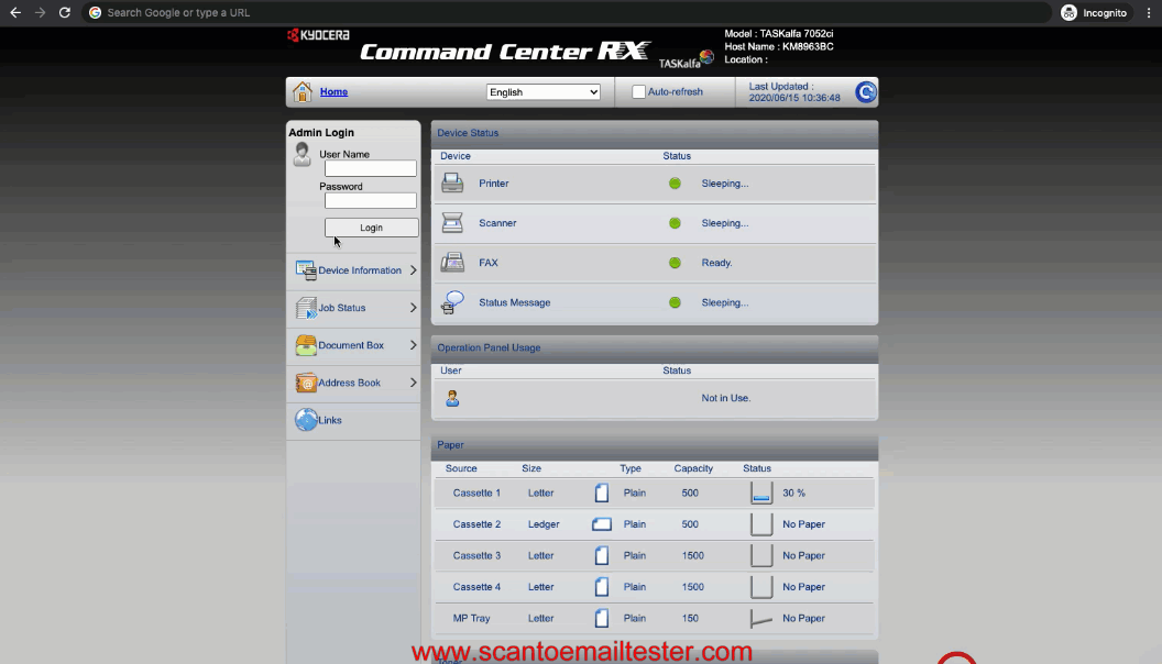 Kyocera How to setup Scan To Email