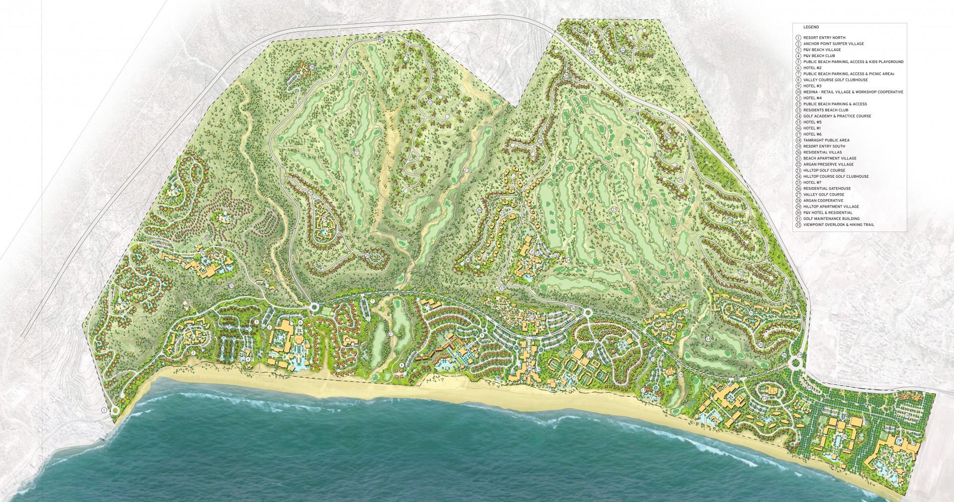 Sustainable Resort Masterplan Landscape Design Taghazout Bay Resort