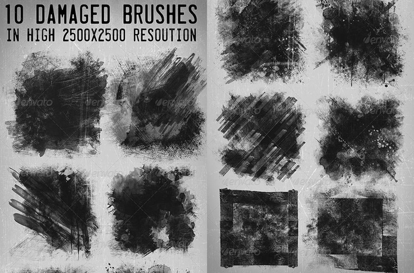 10 Damaged Brushes Scarab13 Designs, Creative Resources for Masses