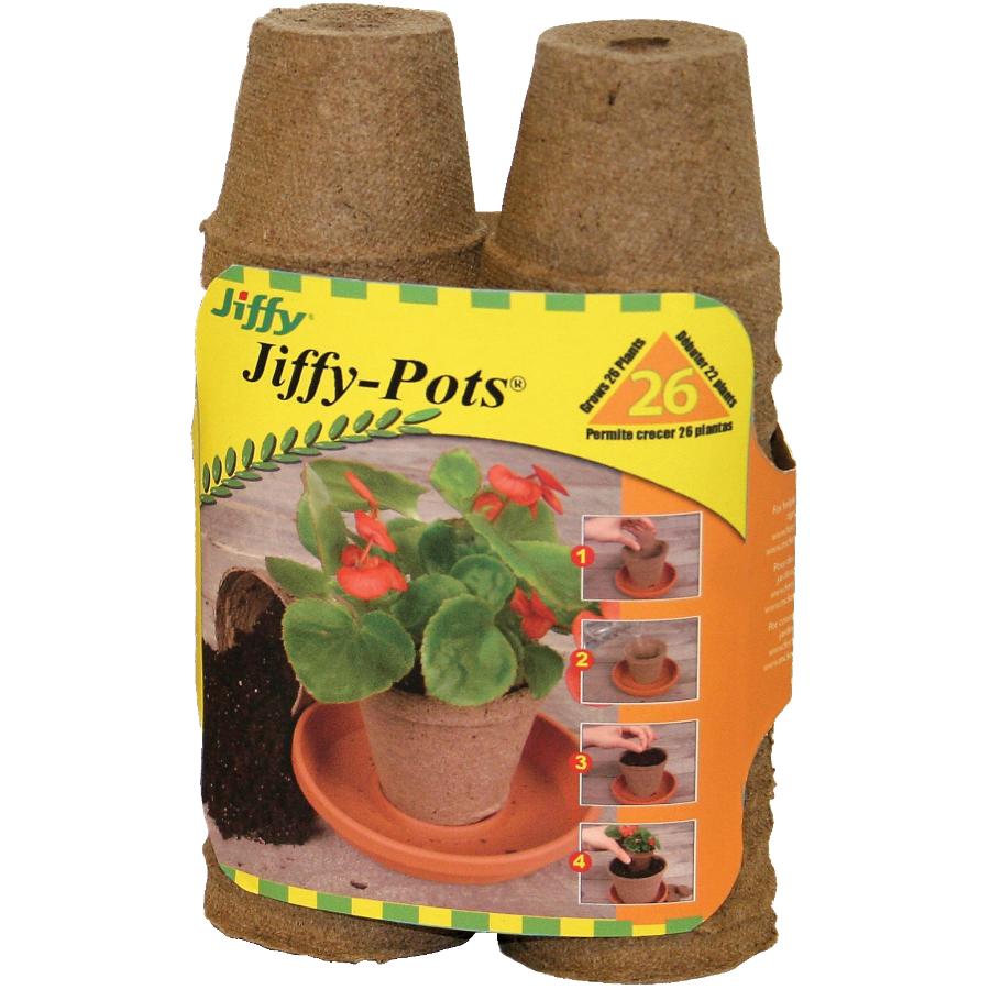 Jiffy Pots, Round, 2 in., 26Pack Scarlett Gardens