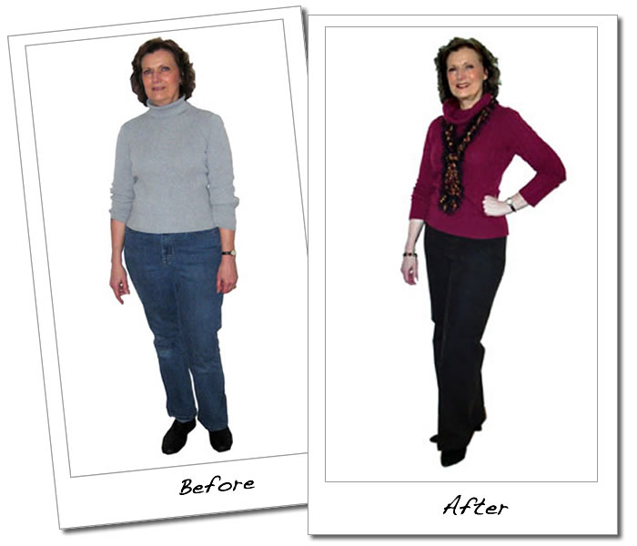 Before and After makeovers by a stylist who shows you What To Wear