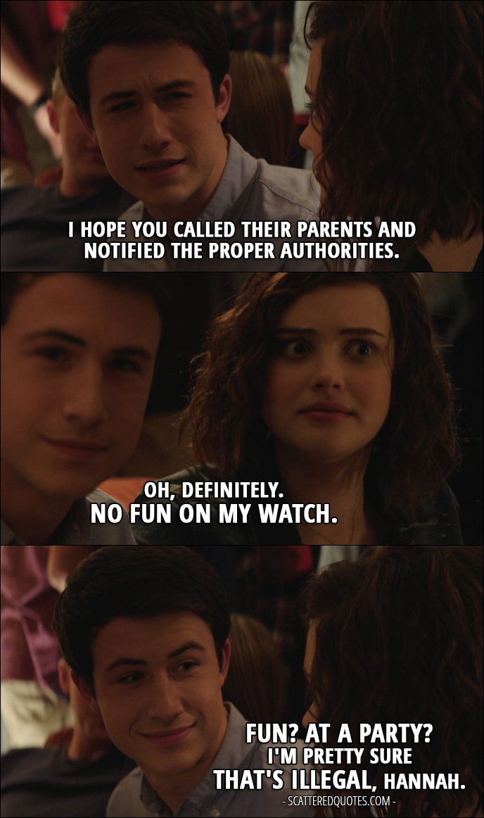 10 Best 13 Reasons Why Quotes from 'Tape 5, Side A' (1x09) Scattered
