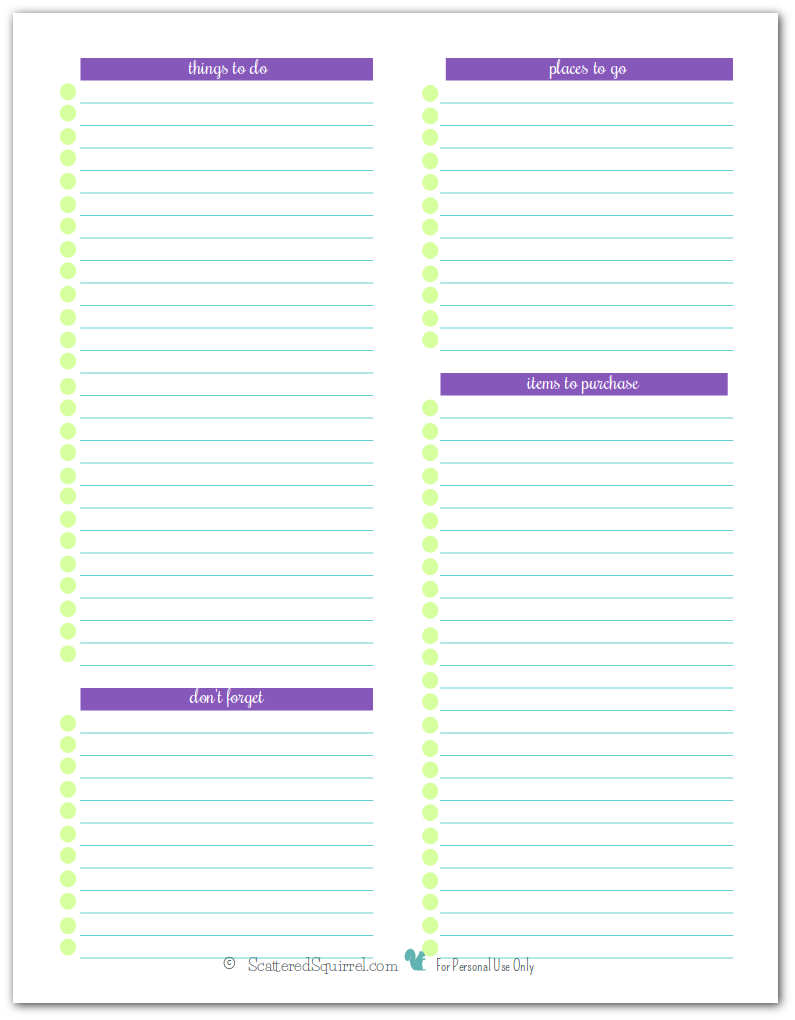 Note Page and ToDo List Printables Reader Request