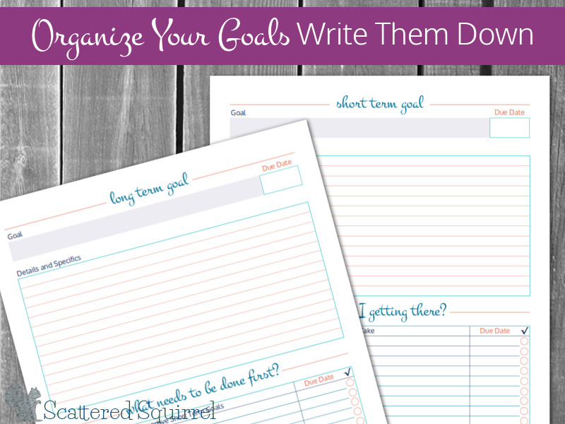 Organize Your Goals by Writing Them Down {Goal Setting}