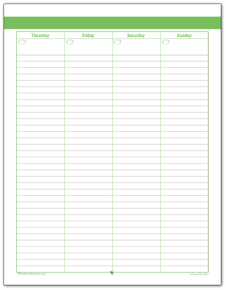 Simple Weekly Planner Printables