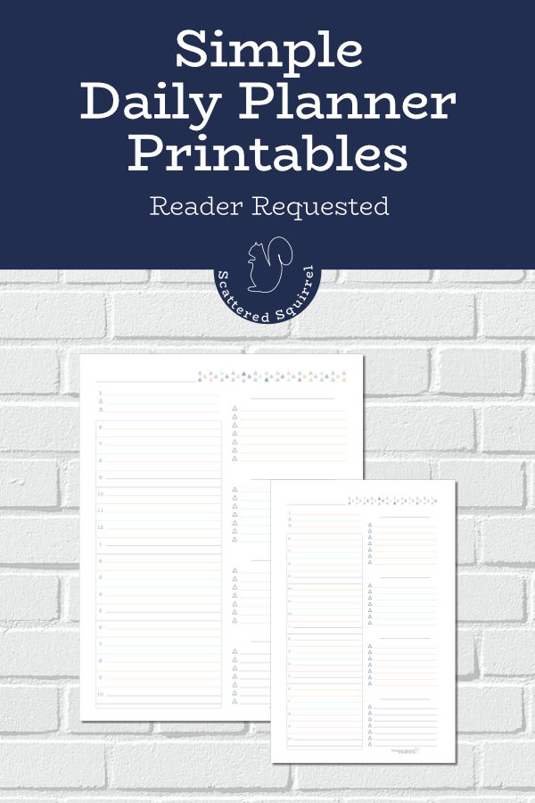 Just in Time, and a Planner Printable Scattered Squirrel