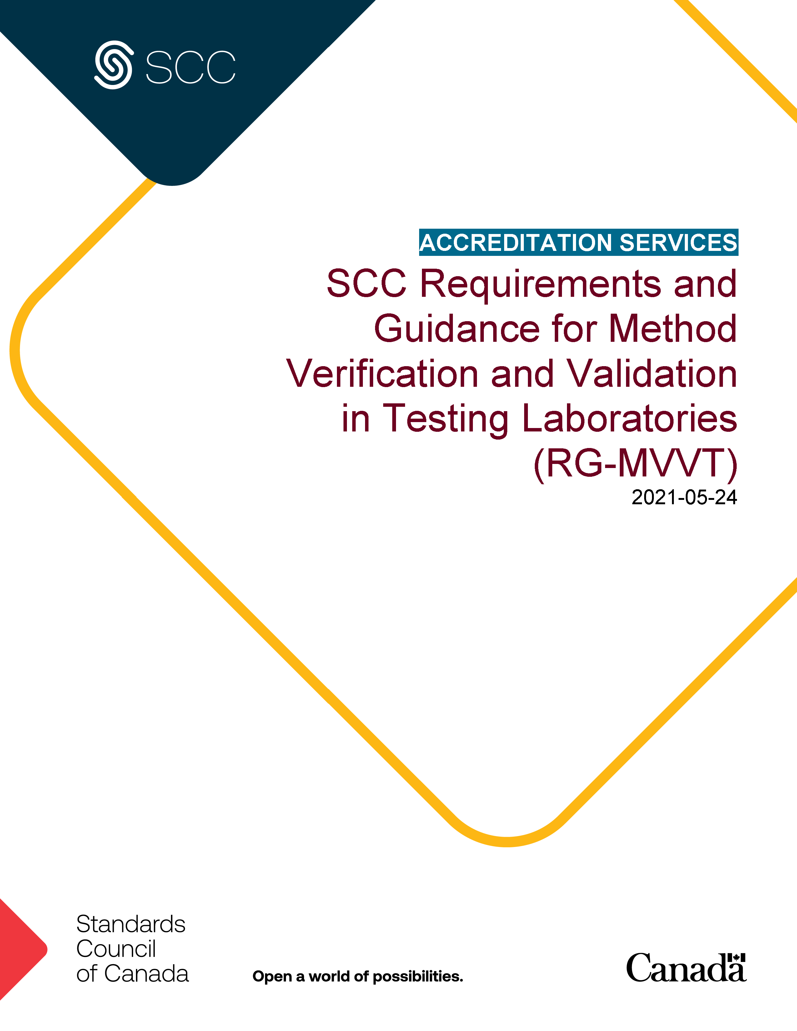 SCC Requirements and Guidance for Method Verification and Validation in