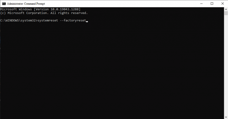 How to factory reset your Windows 10 using Command prompt - Supply