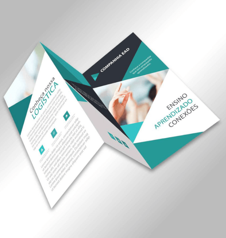 Folder quantidade 2000 tamanho 10x15 cm Couche 115 grs. 4x4 SC