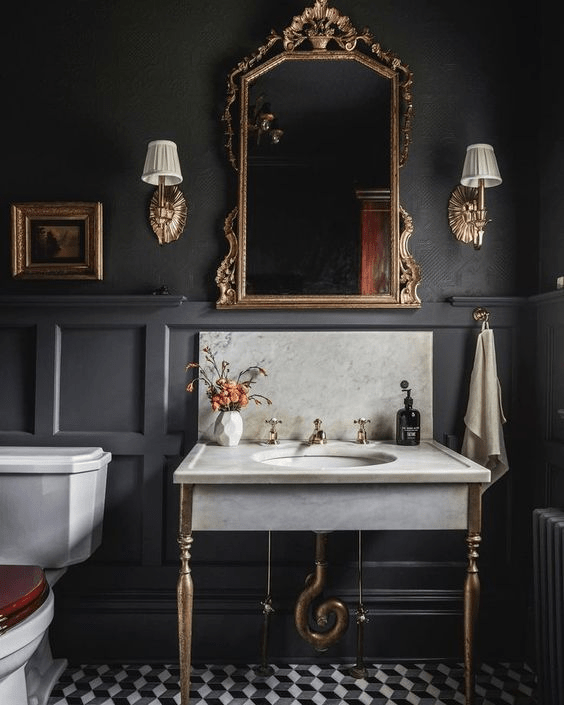 The Best 15 Dark and Moody Bathroom Ideas! Master Bathroom