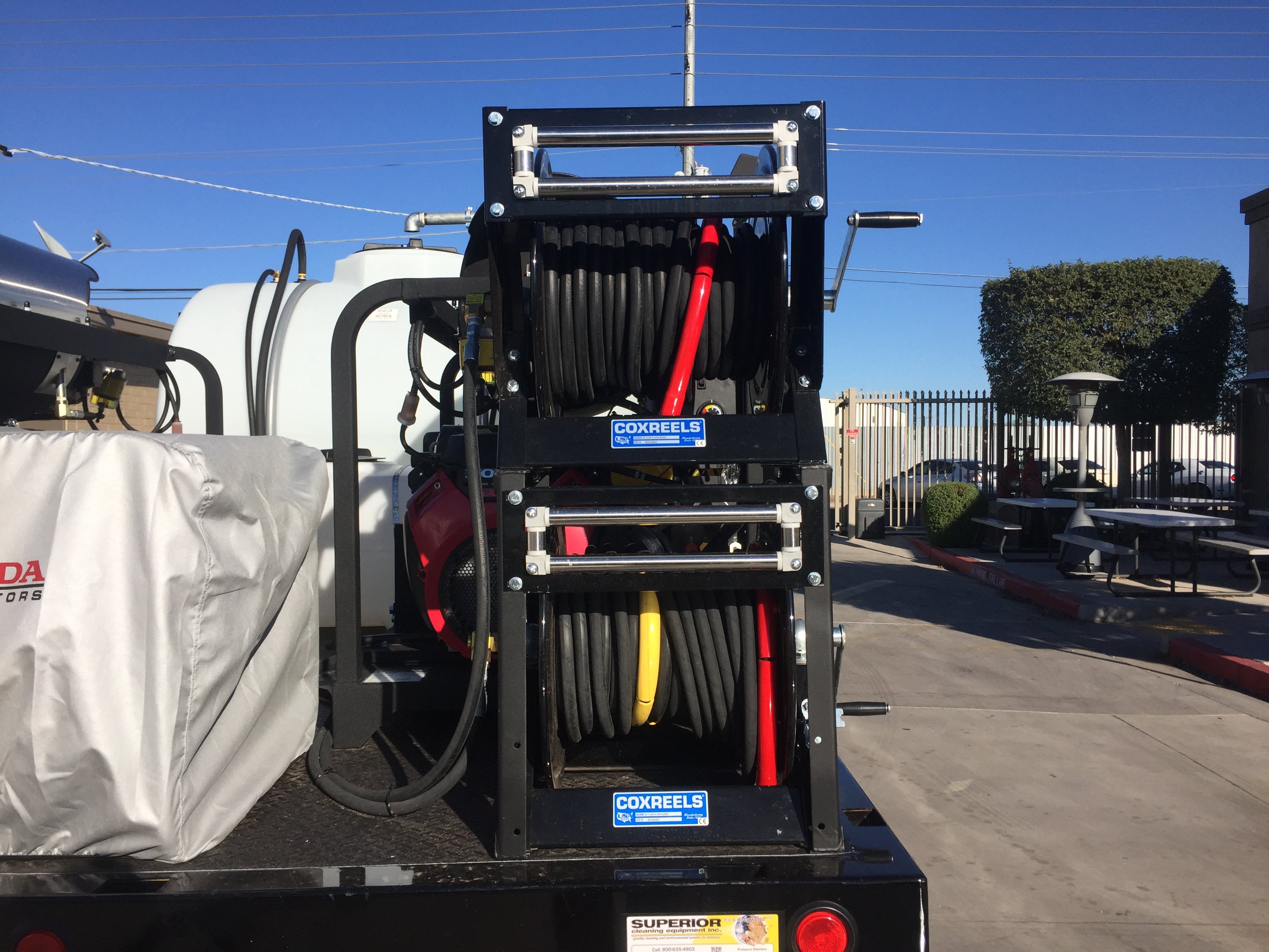 Pressure Washer on Flatbed Truck System Custom Made Systems