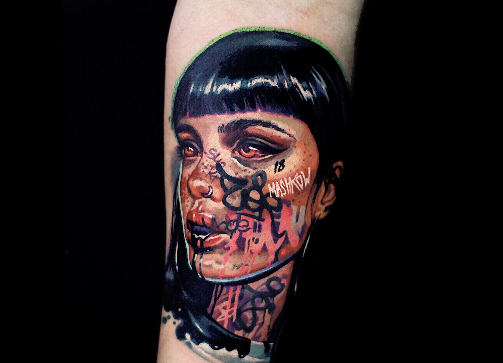 Graffiti Bombed Faces: Tattoos By Mashkow – Scene360 1442_x_2000_jpg