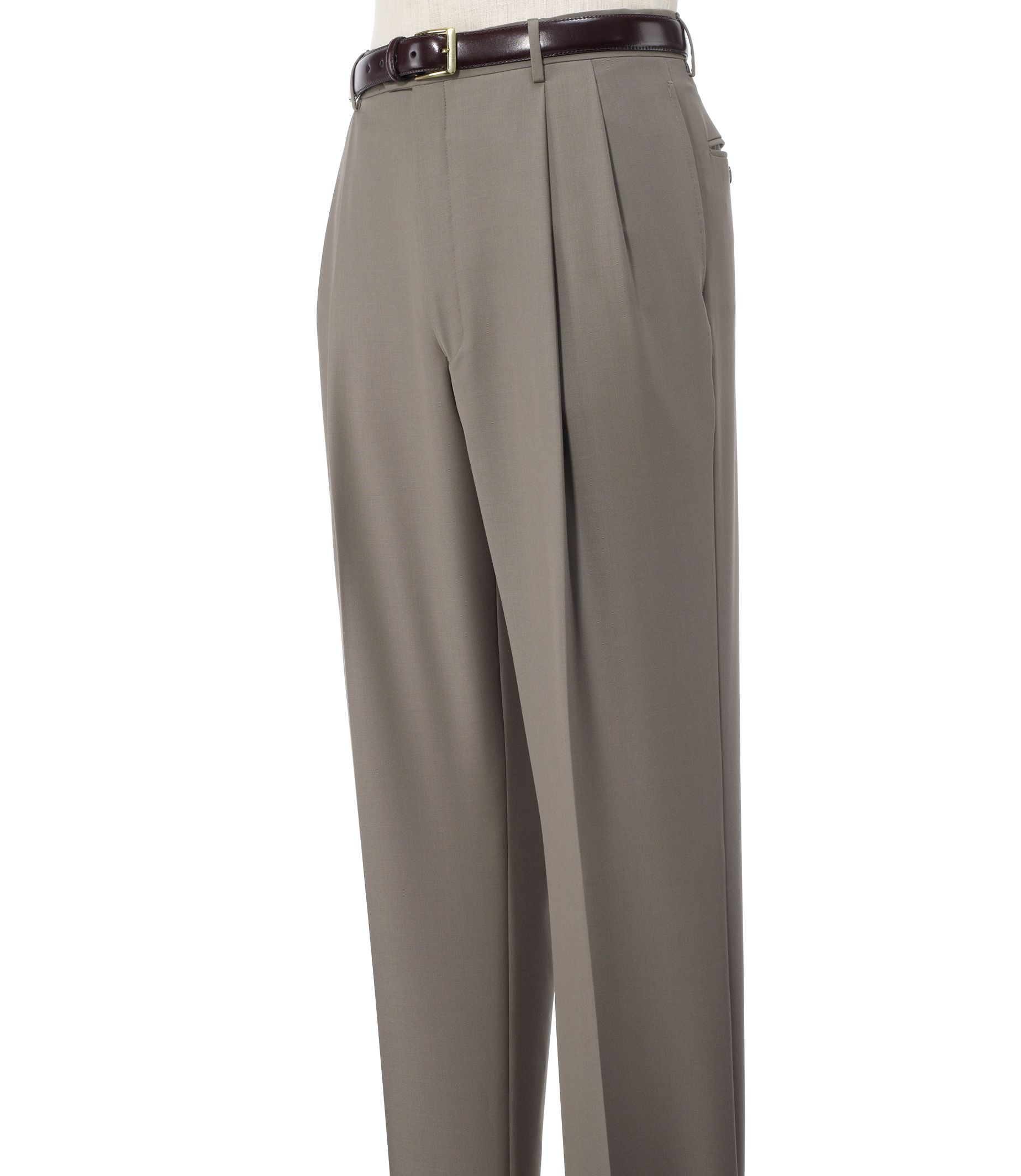 Jos A Bank Men's Factory Store Pleated Olive Gabardine Pants eBay
