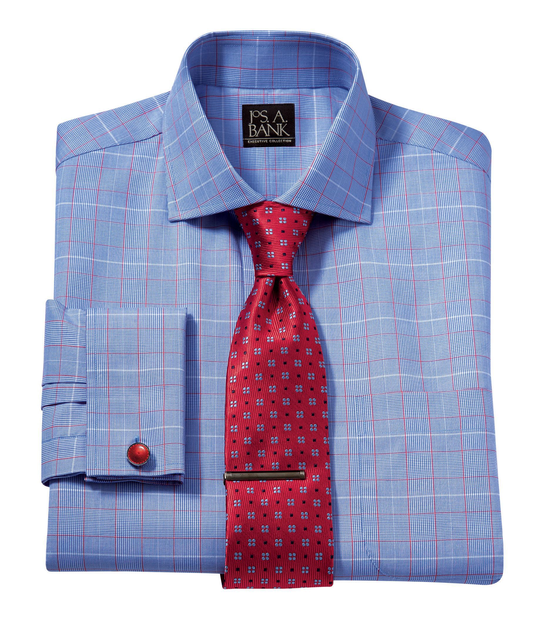 Executive Tailored Fit Cutaway Collar French Cuff Dress Shirt Wikimba